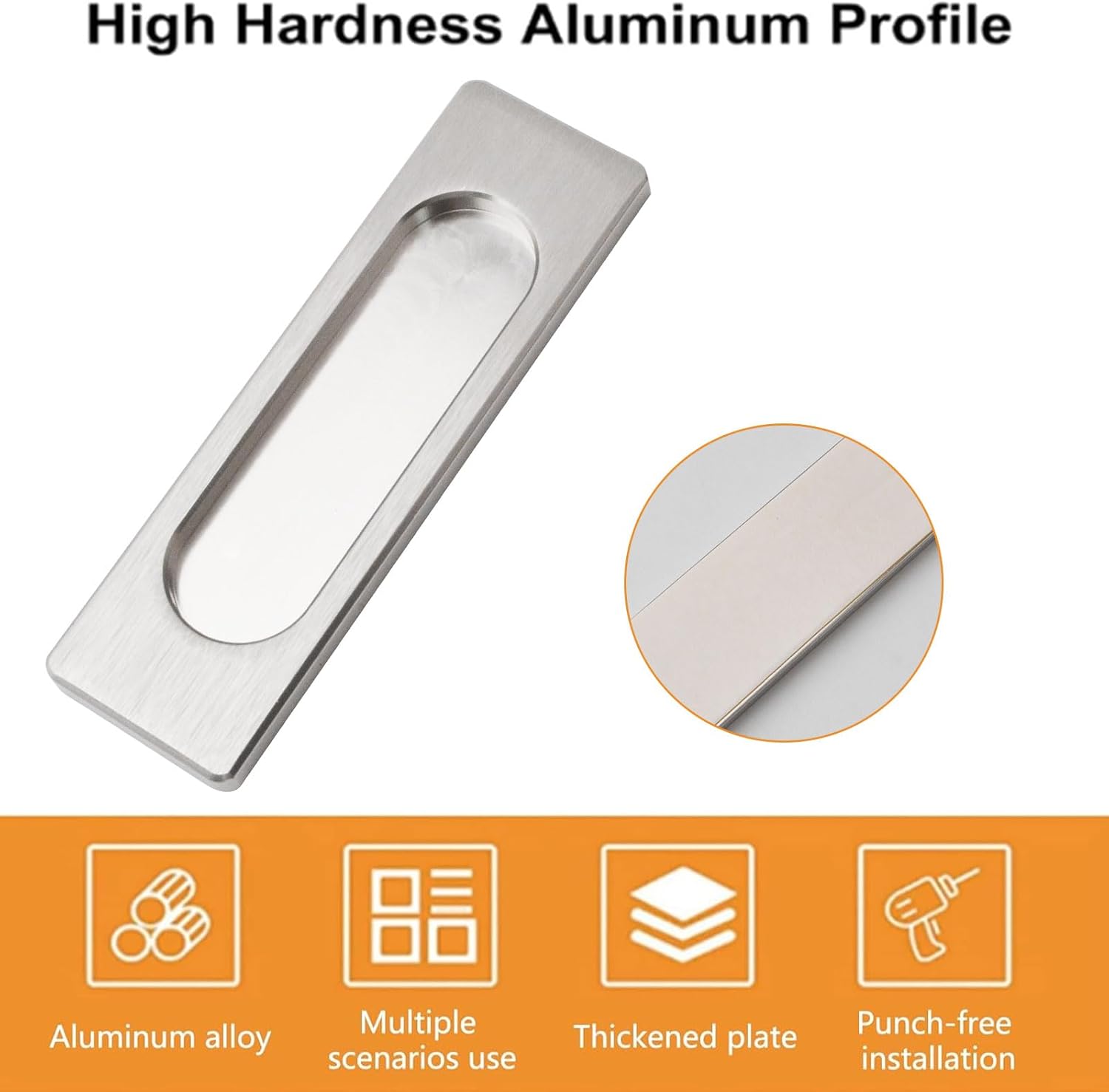 Recessed Adhesive Handles for Sliding Doors With A Modern Design