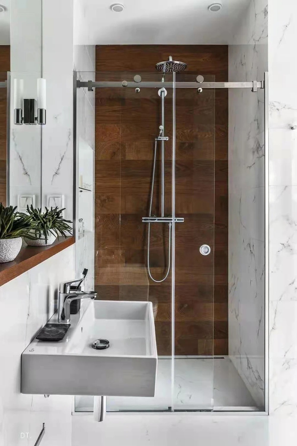 Polished Stainless Steel Hardware for Sliding Shower Glass Door