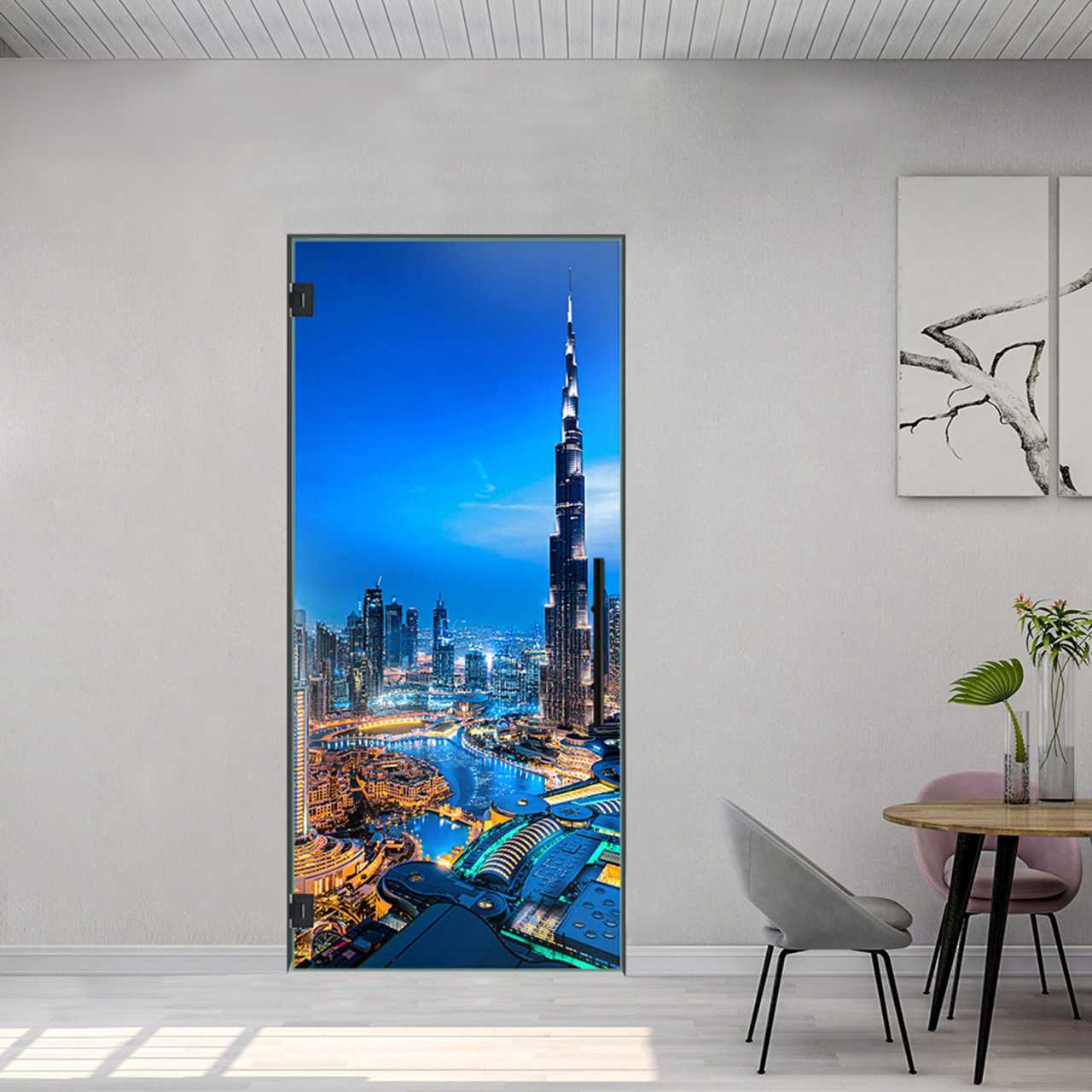 (Dubai) Digital Printing Swing Glass Door DPSD-5493