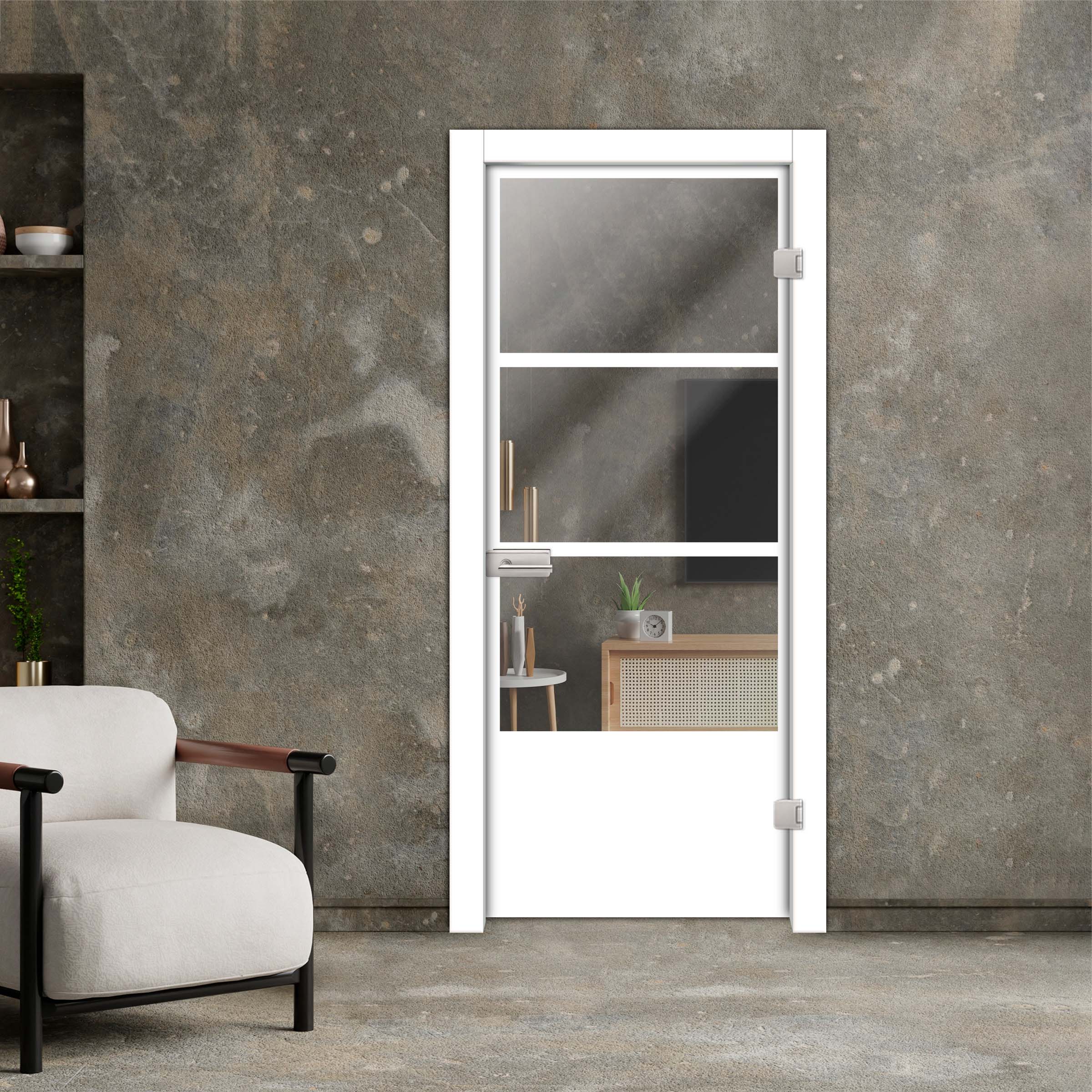 Frameless Industrial Style Hinged Glass Door IHGD-5406