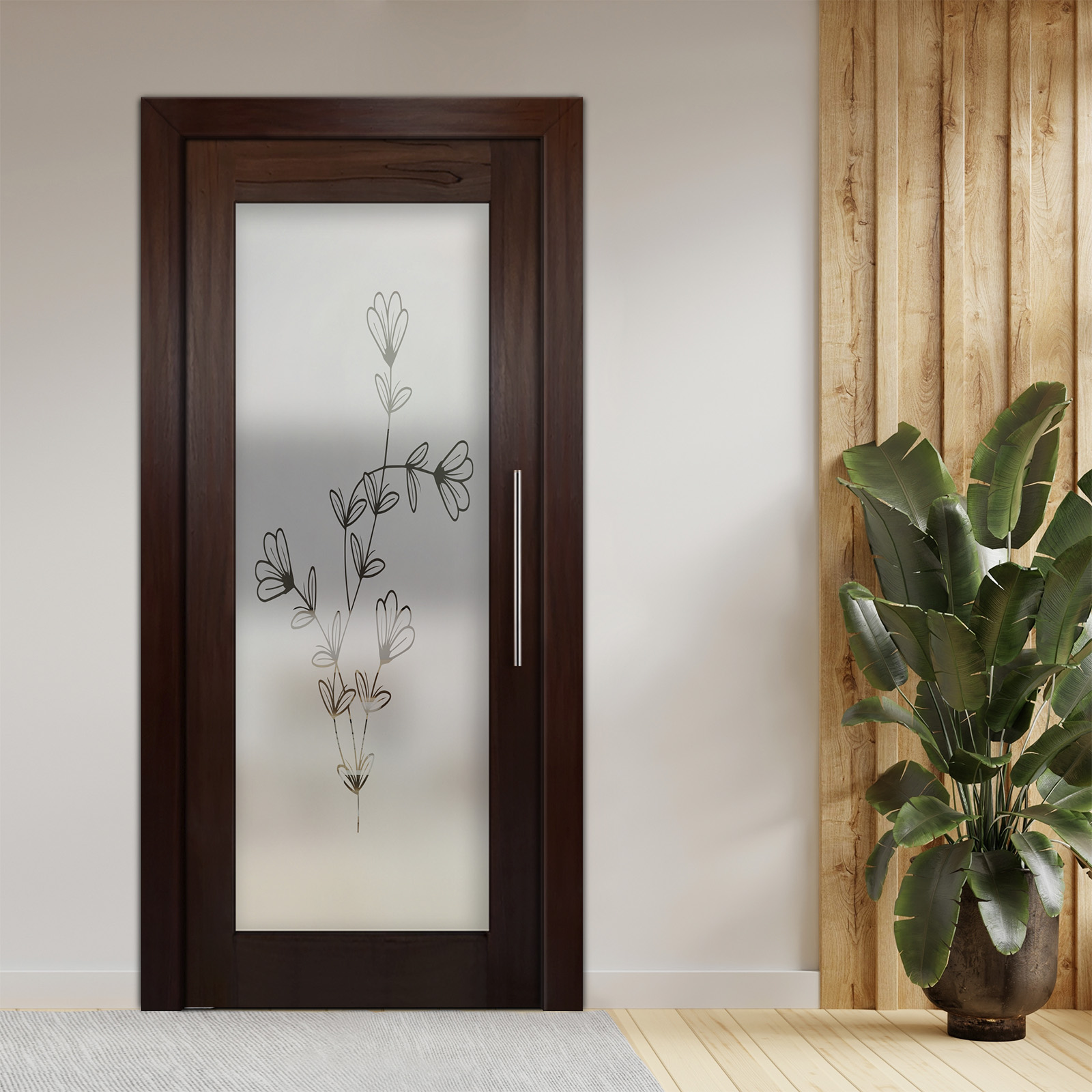 Pivot Wooden Glass Door With optional Jambs (Semi-Private)