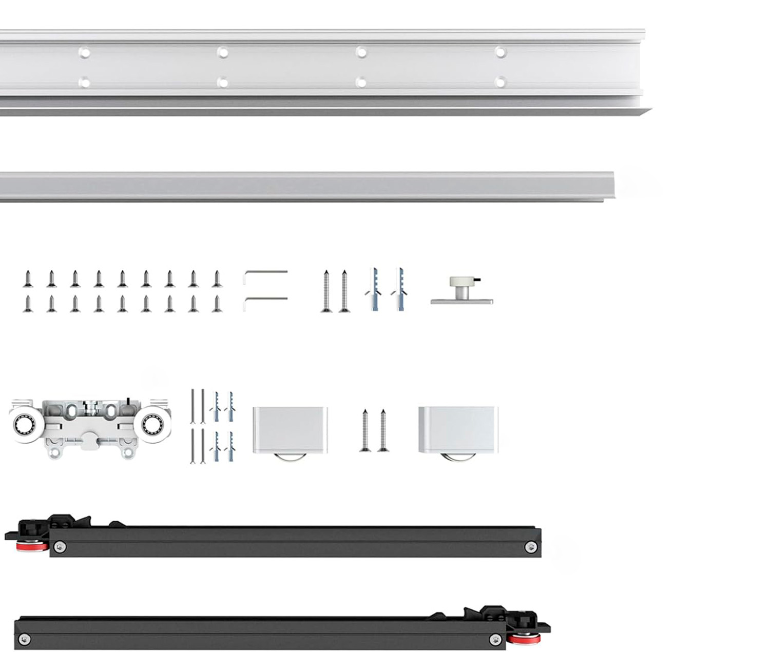Hidden hardware Kit for Wooden Door (Without Button Rail)