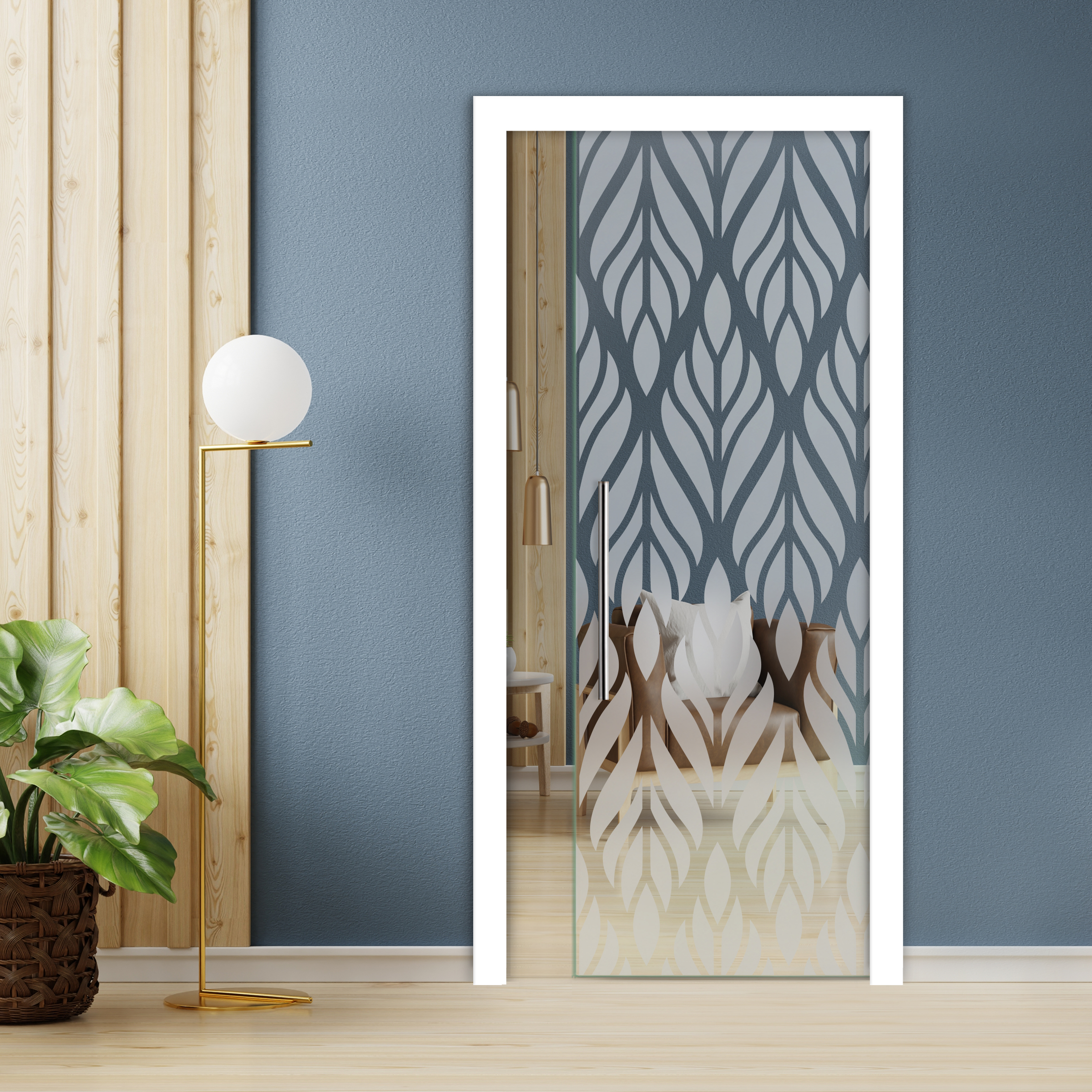Pocket Glass Barn Door (Model PSGD-0108 Semi-Private)
