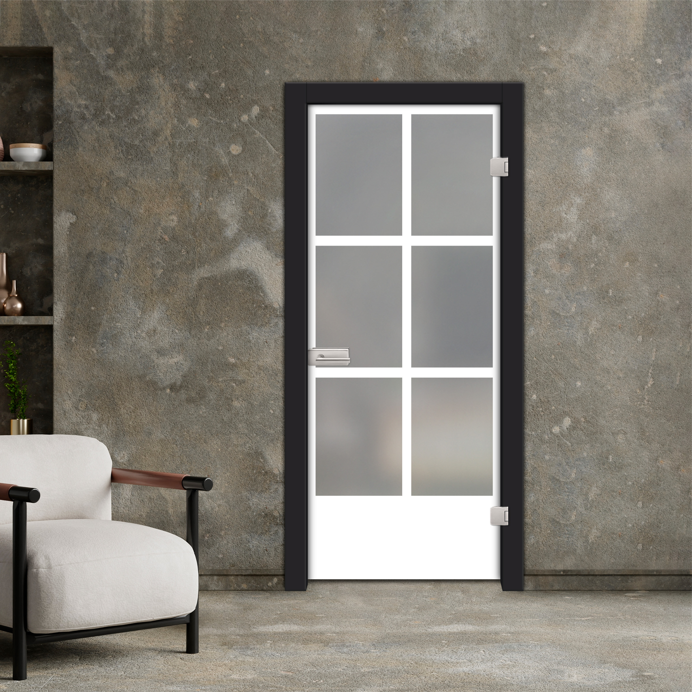 Frameless Industrial Style Hinged Glass Door IHGD-5415