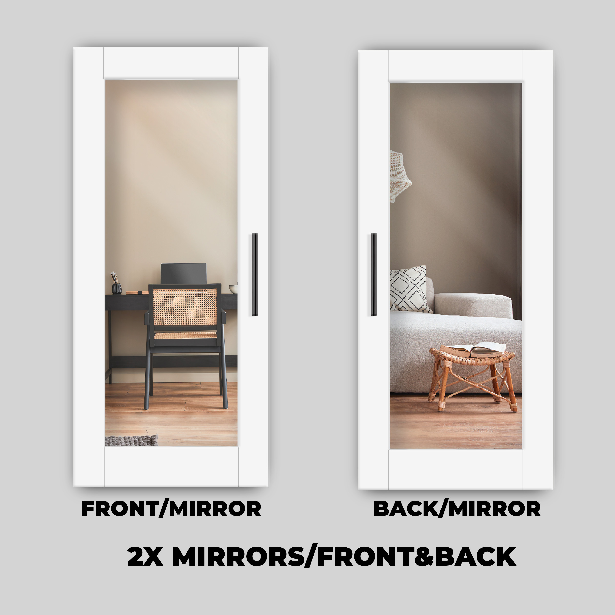 2 x Mirror (Front & Back Side)