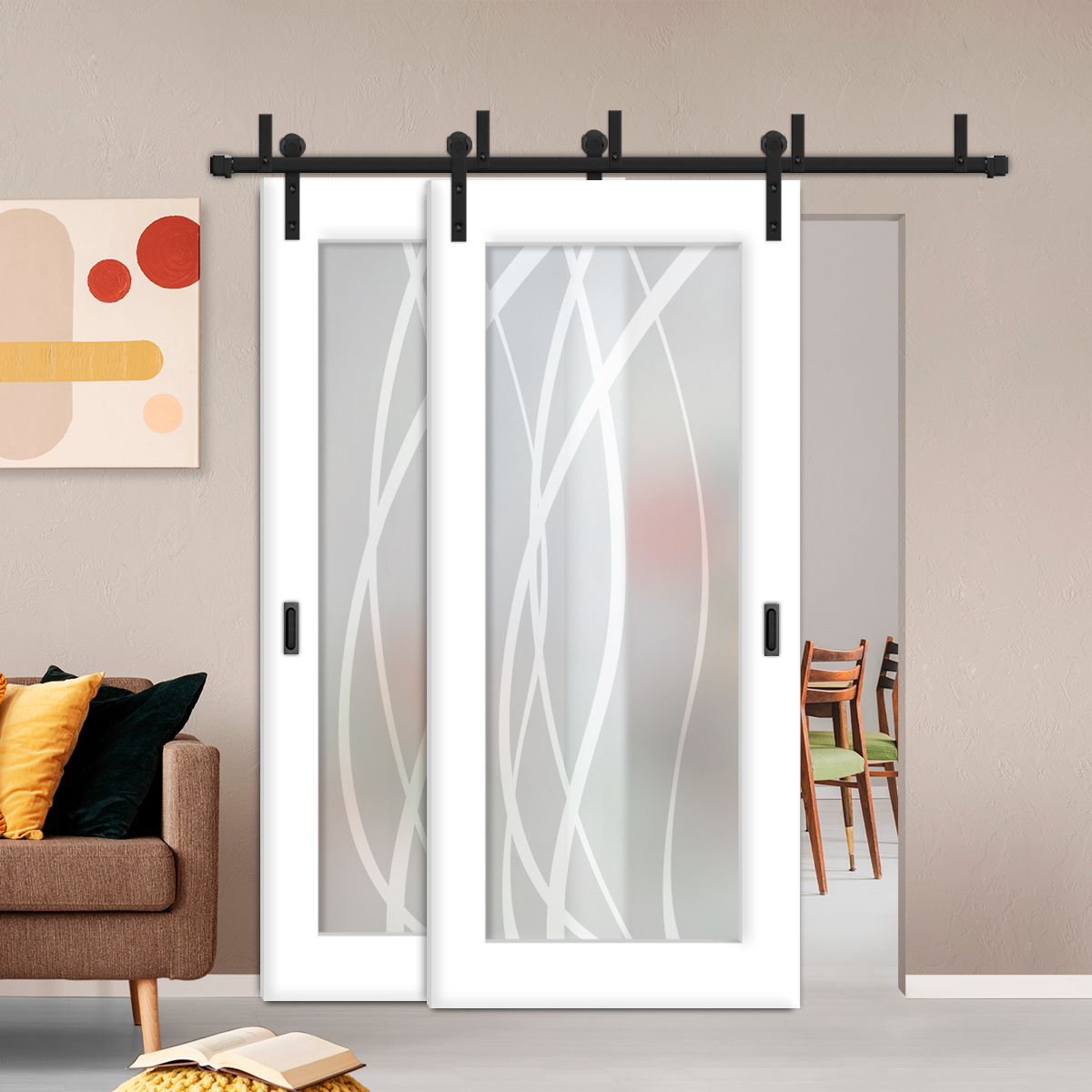 Sliding Barn Bypass Door (Model BGD-0012 Full-Private)