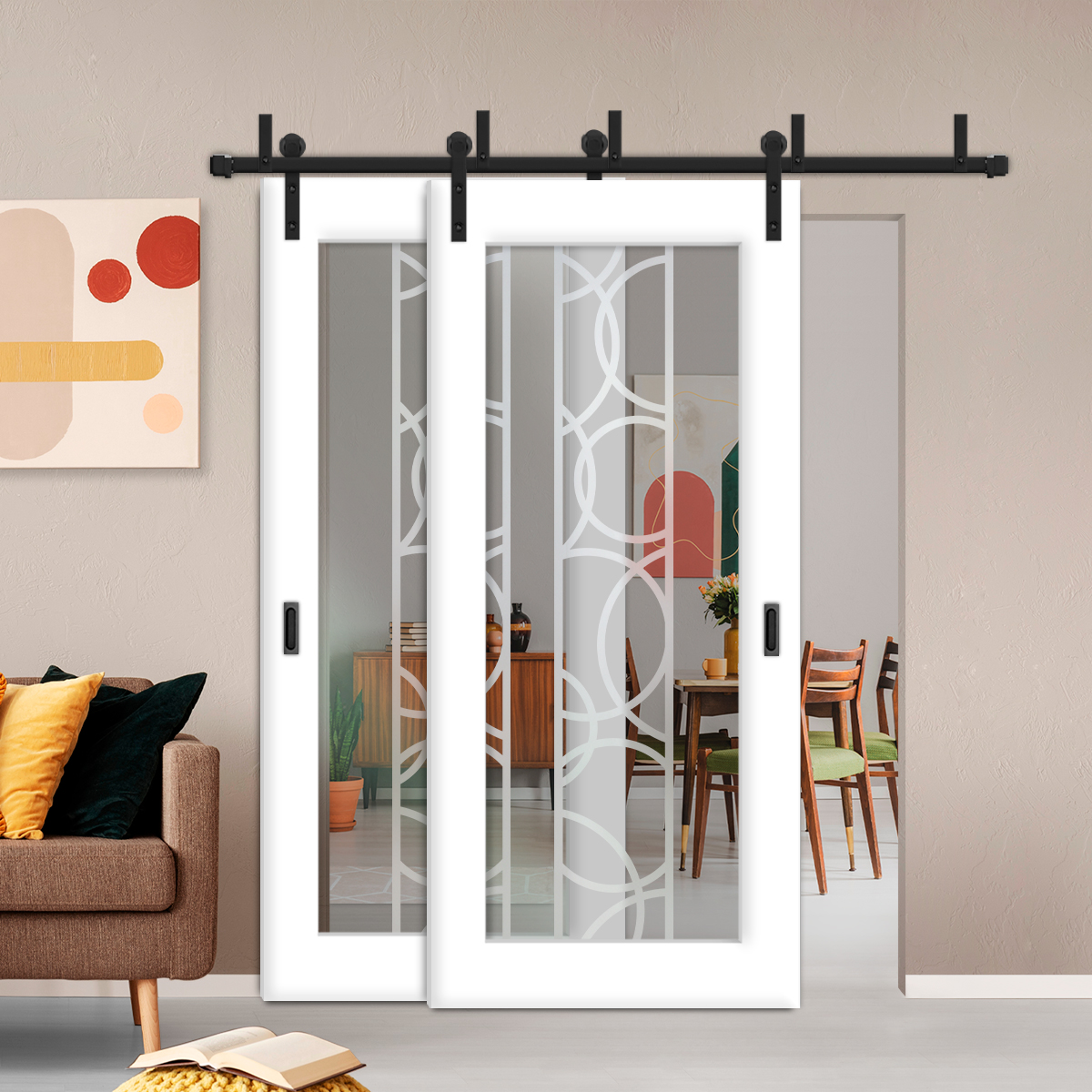 sliding Barn Bypass Door (Model BGD-0016 Non-Private)
