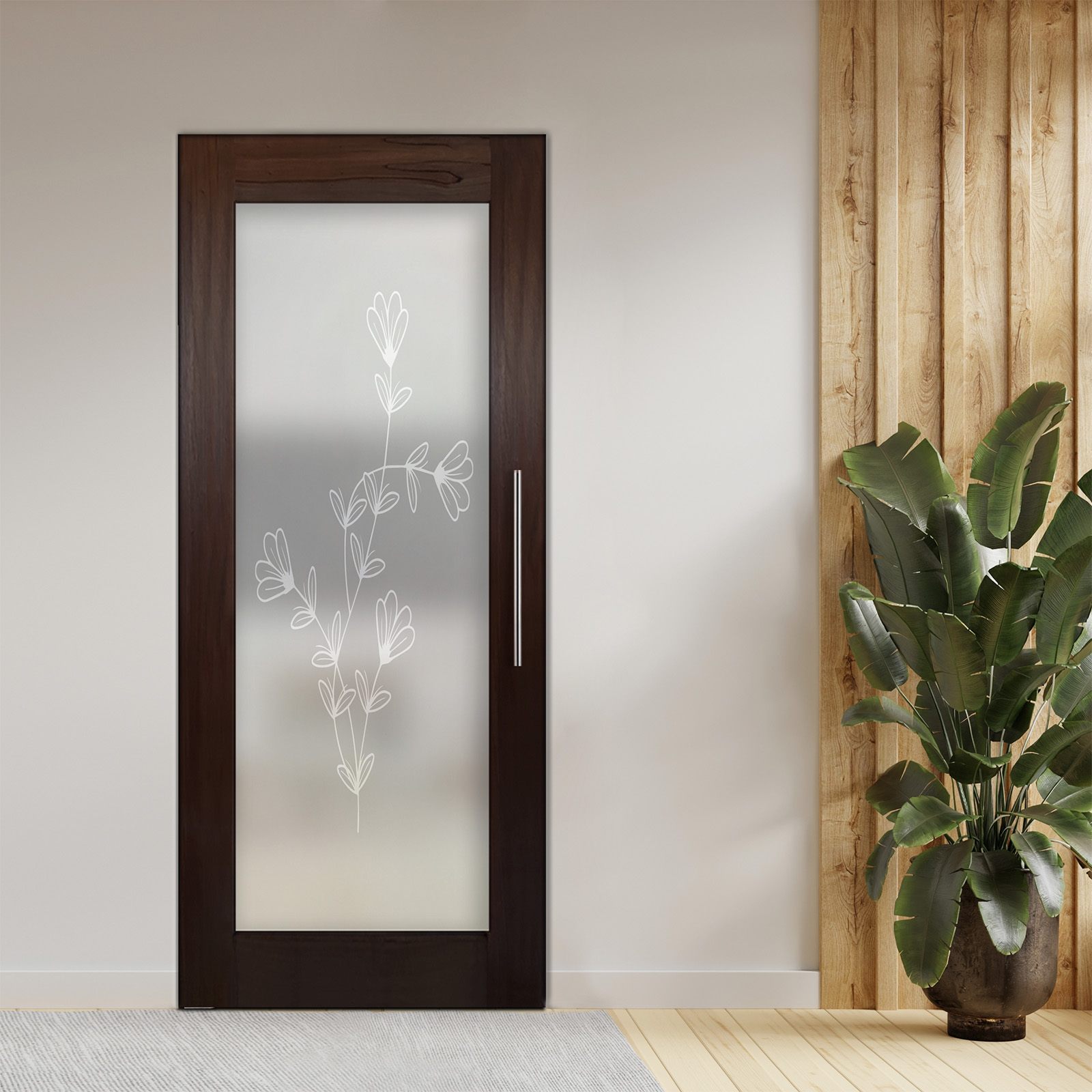 Pivot Wooden Glass Door (Full-Private)