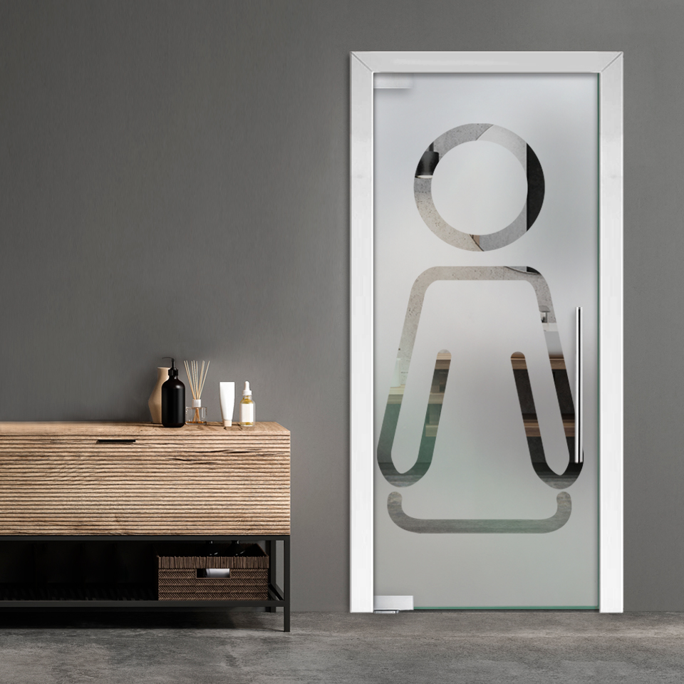 Restroom Women Pivot Glass Door