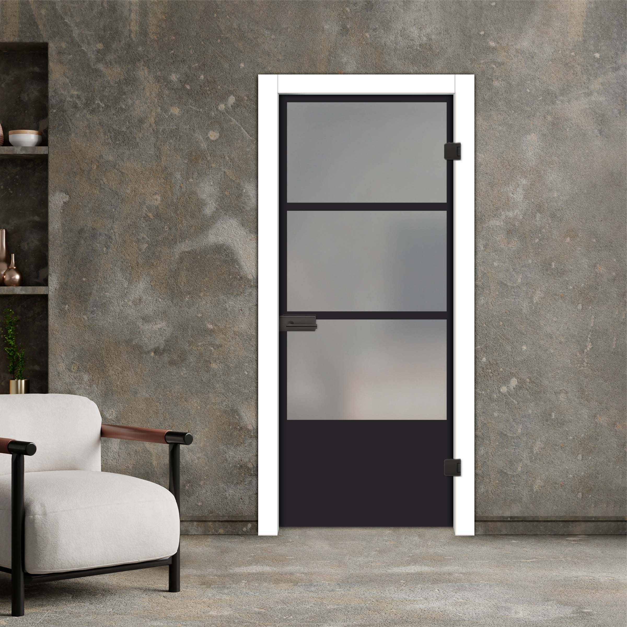 Frameless Industrial Style Hinged Glass Door IHGD-5406