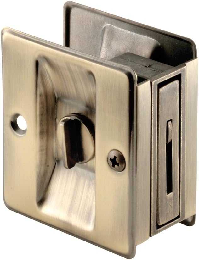 Brass Colored Lock For Wooden Pocket Door