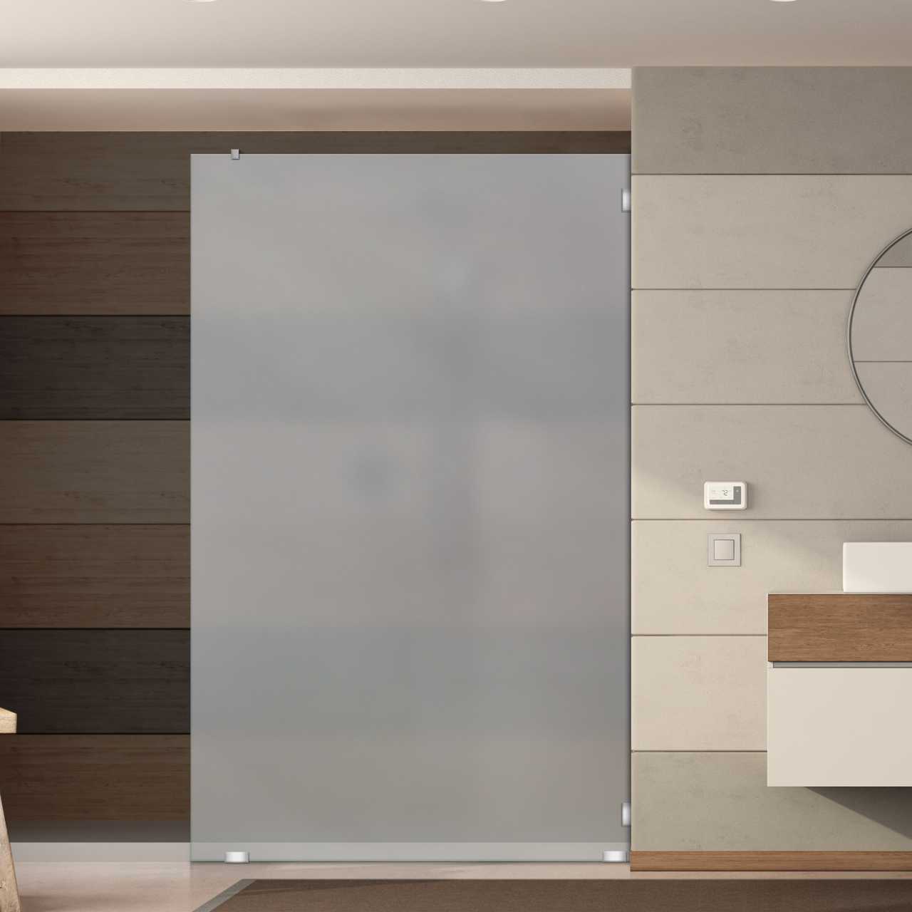 Frosted Frameless Fixed Shower Panel FSS-8303