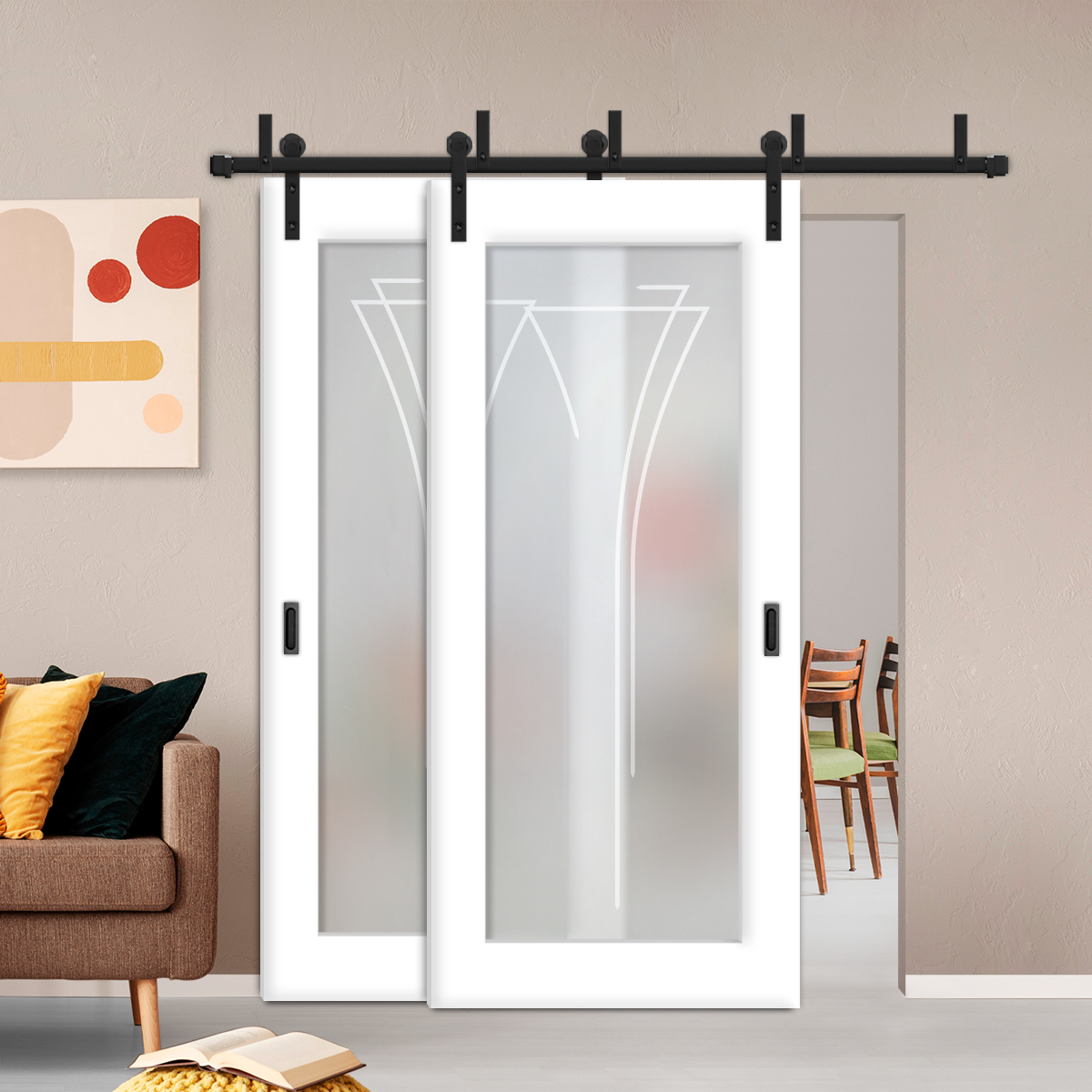 Sliding Barn Bypass Door (Model BGD-0011 Full-Private)