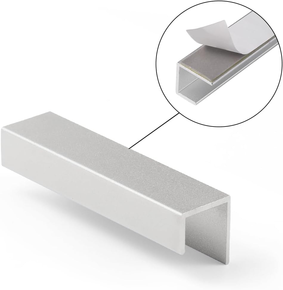 2 Pack Adhesive Door Pulls Aluminum Handles for Sliding Doors