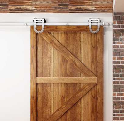 Stainless Steel Sliding Wood Barn Door Hardware Kit SH-SS-0786