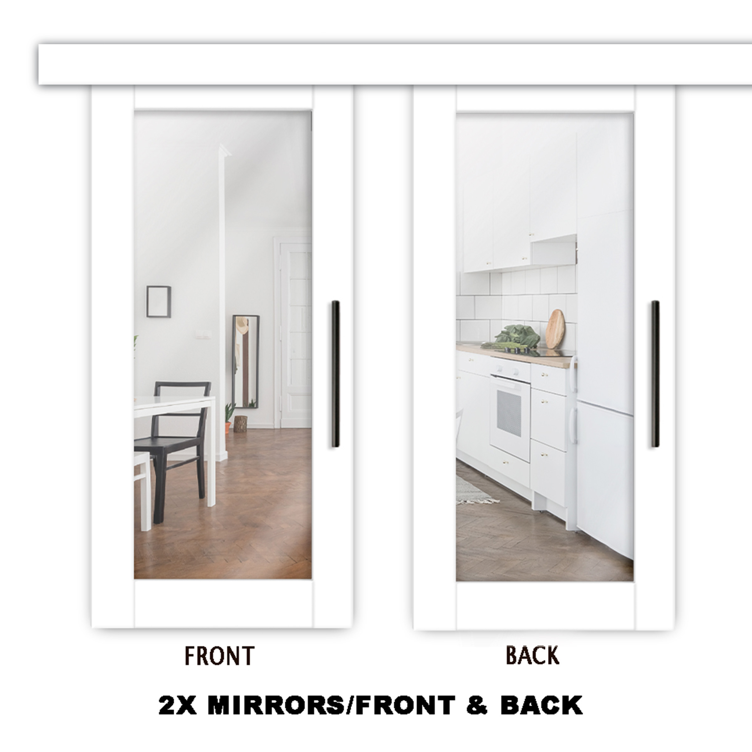 2x Mirror (Front & Back Side)