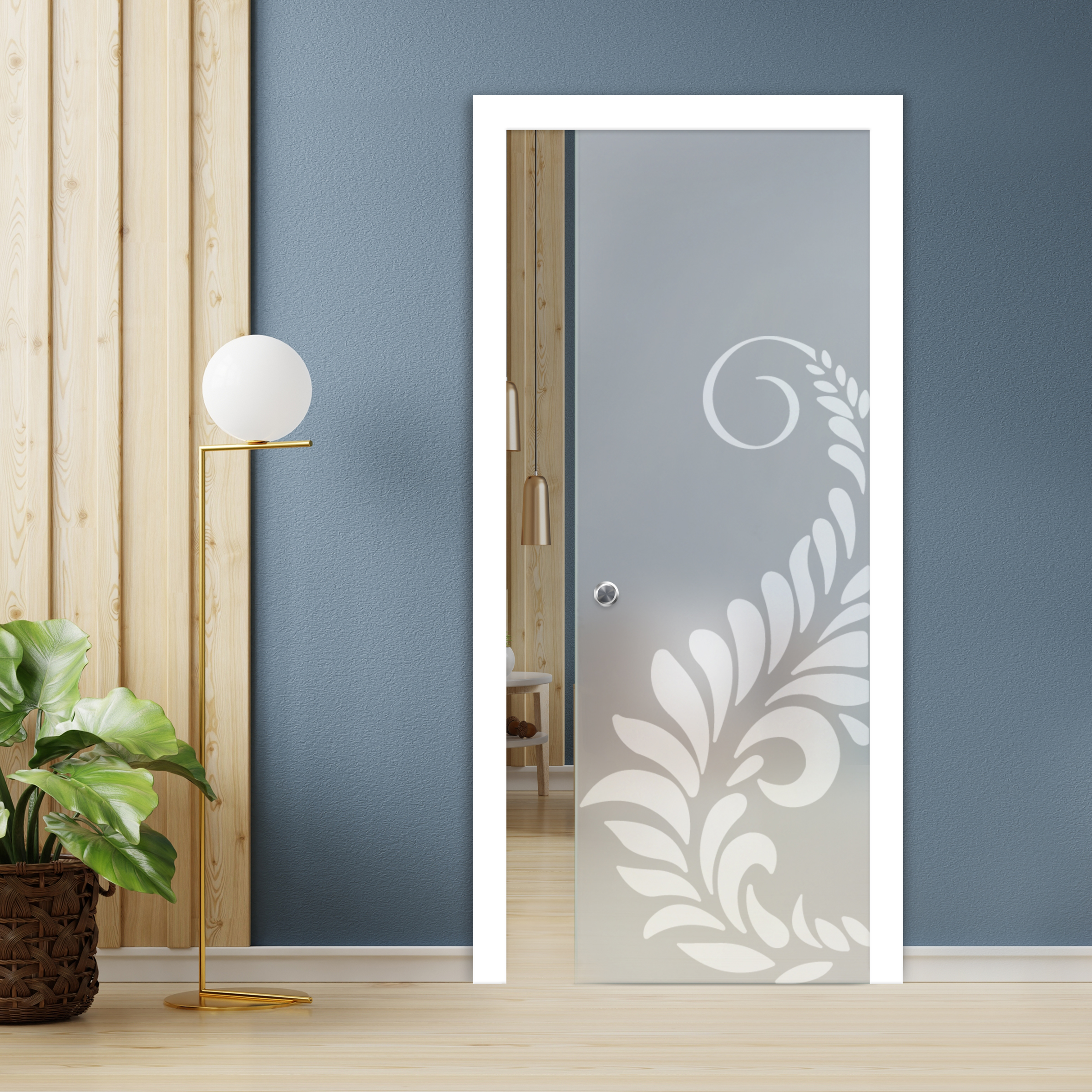 Pocket Glass Barn Door (Model PSGD-0096 Full-Private)