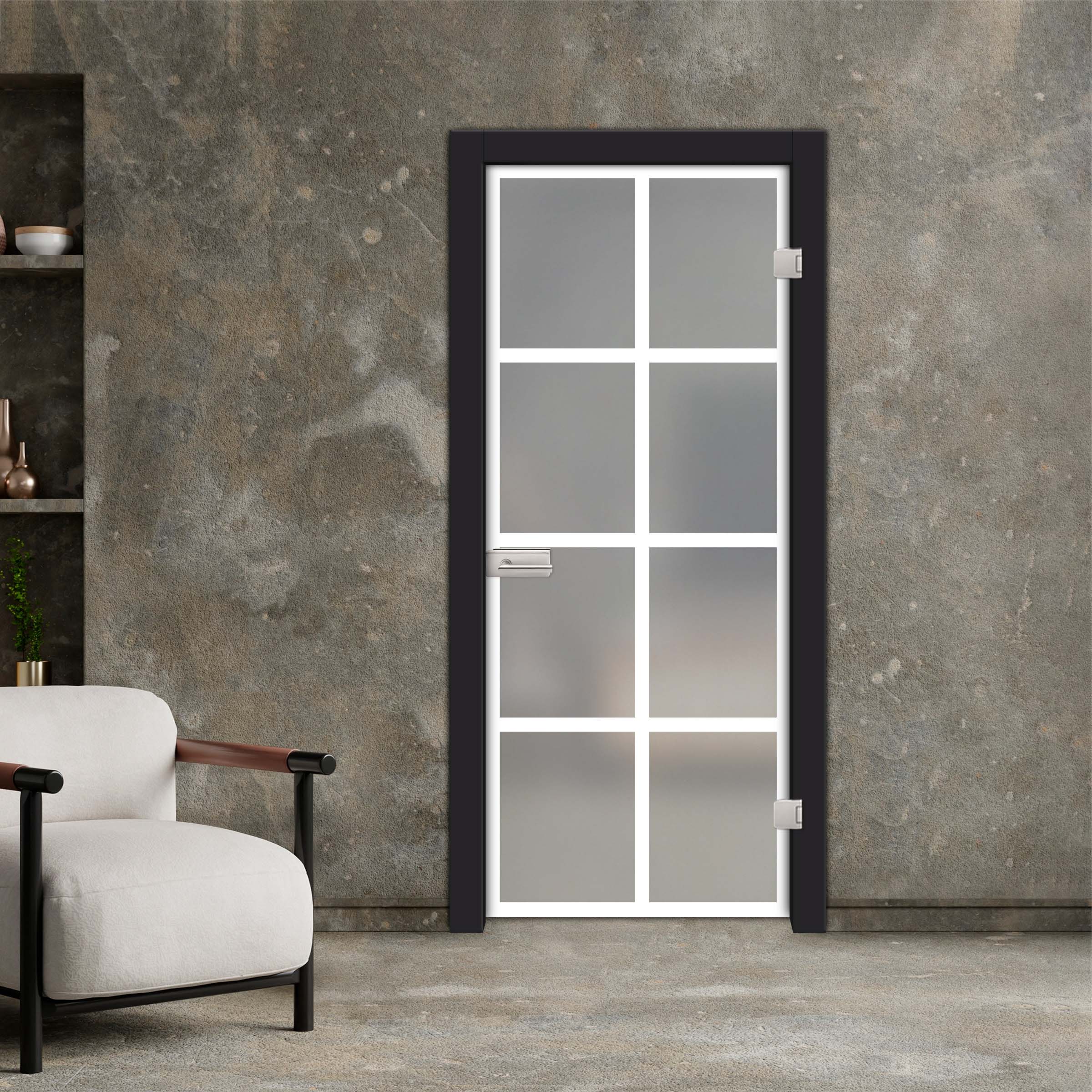 Frameless Industrial Style Hinged Glass Door IHGD-5405