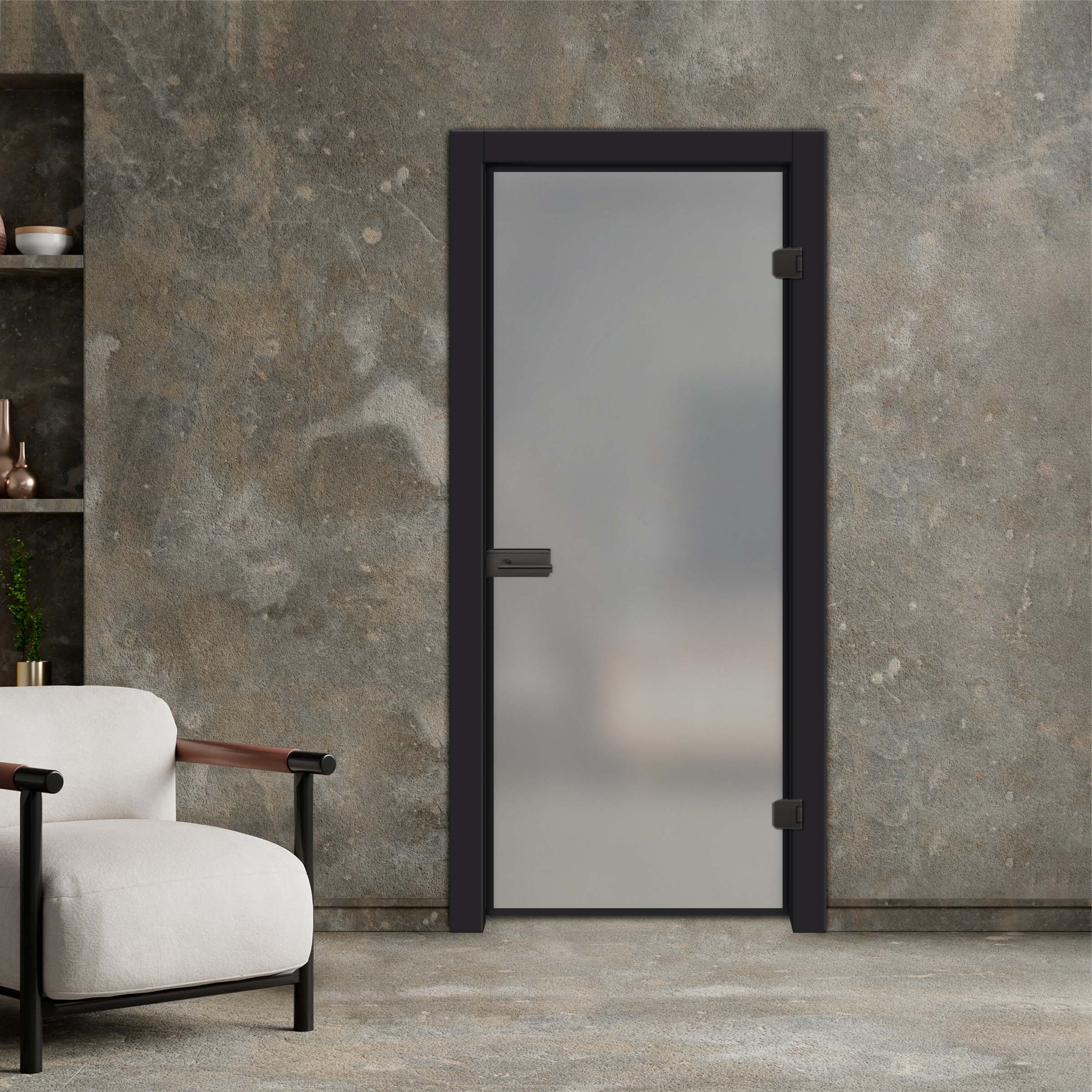Frameless Industrial Style Hinged Glass Door IHGD-5321