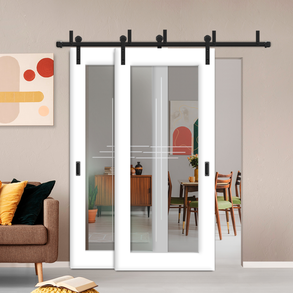 Sliding Barn Bypass Door (Model BGD-0028 Non-Private)