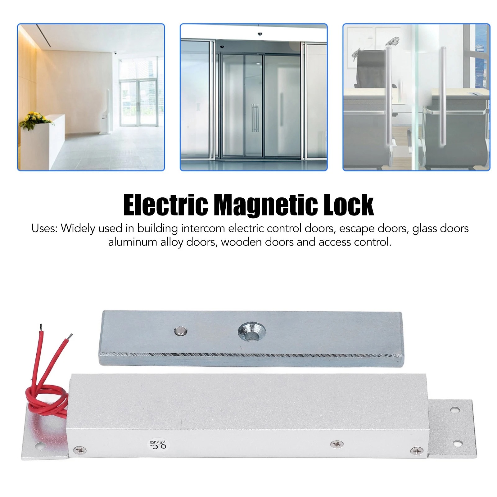 Electric Magnetic Lock for Tempered Glass Door
