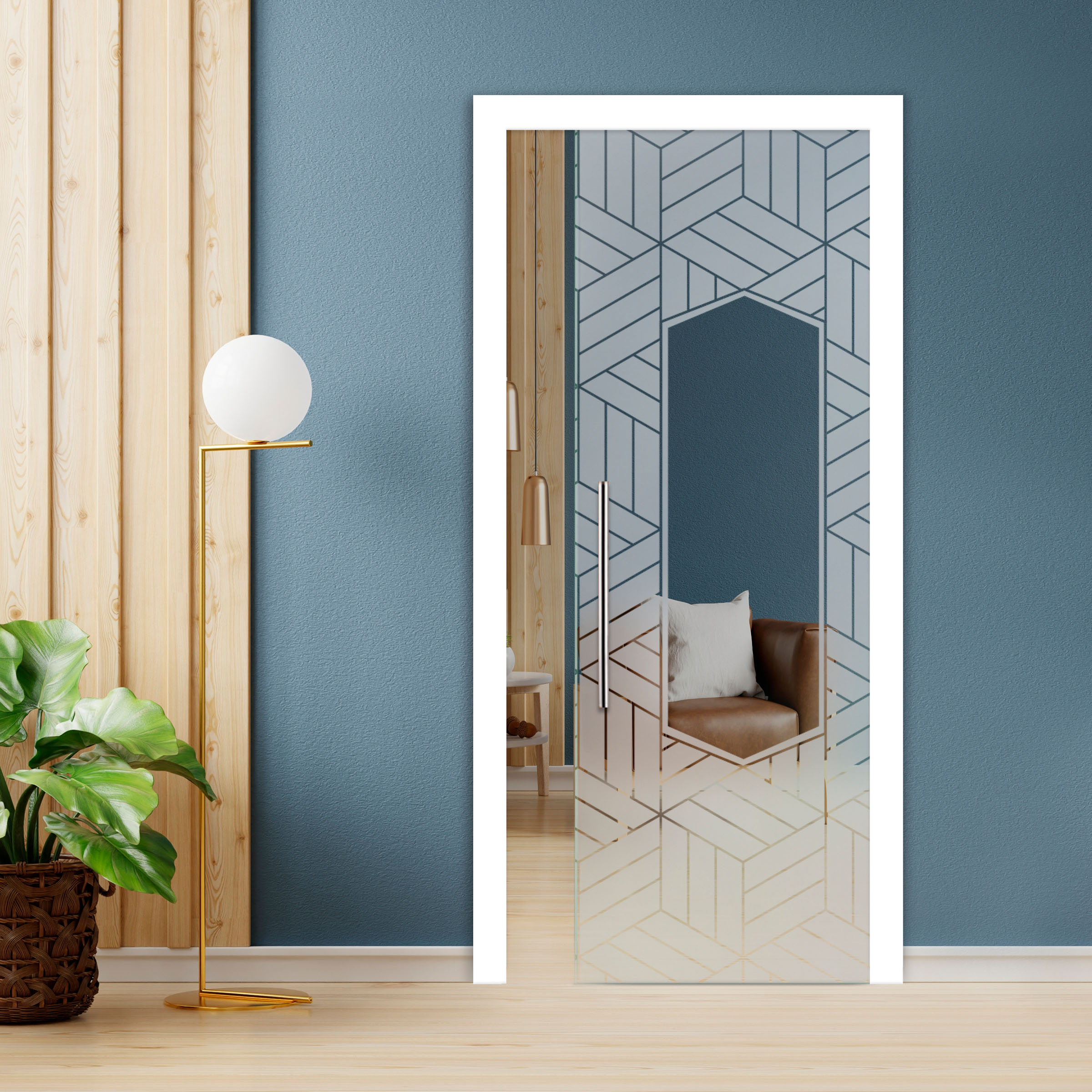 Pocket Glass Barn Door (Model PSGD-0137 Semi-Private)