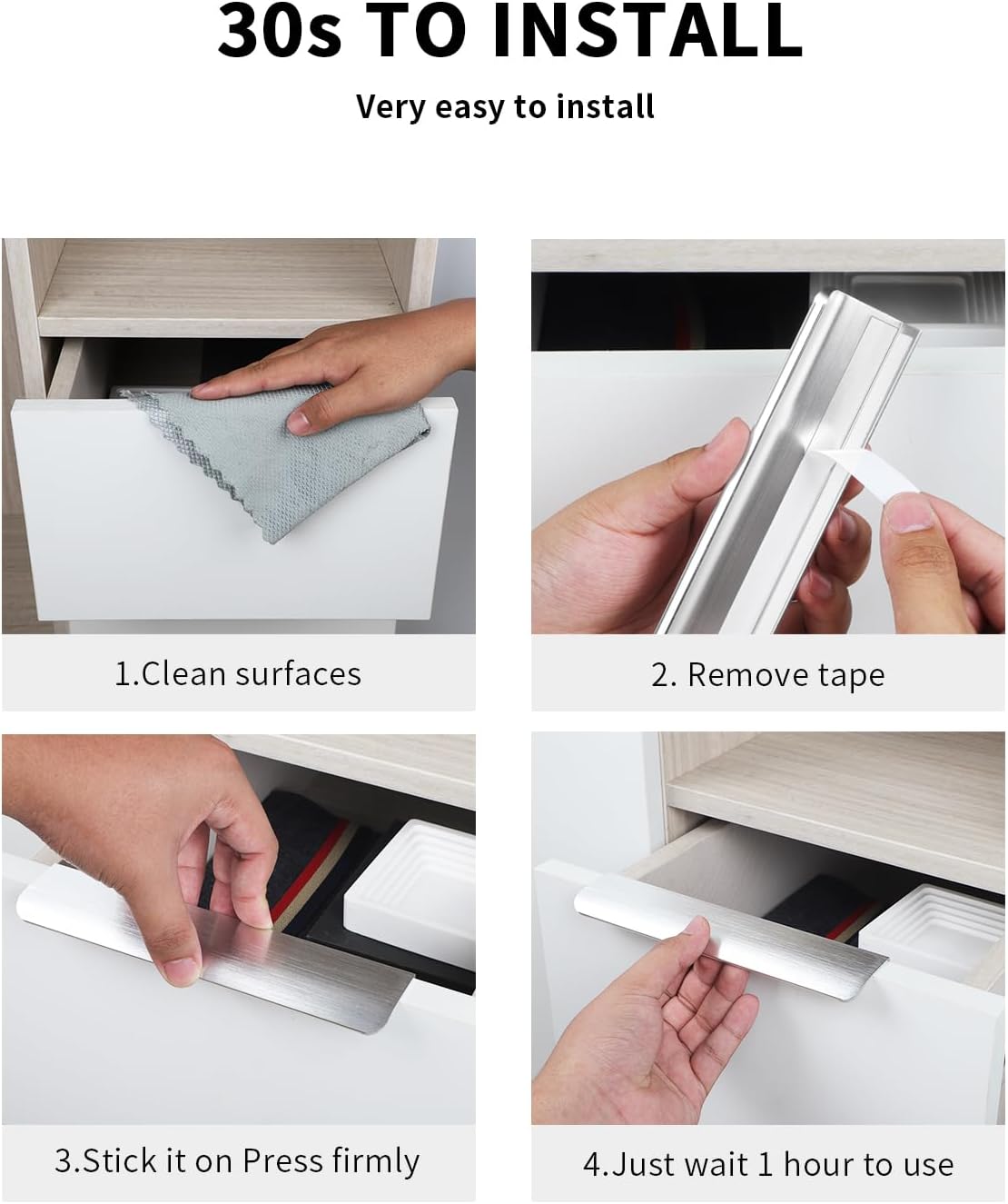 Minimalist Adhesive Door Handle For Modern Doors