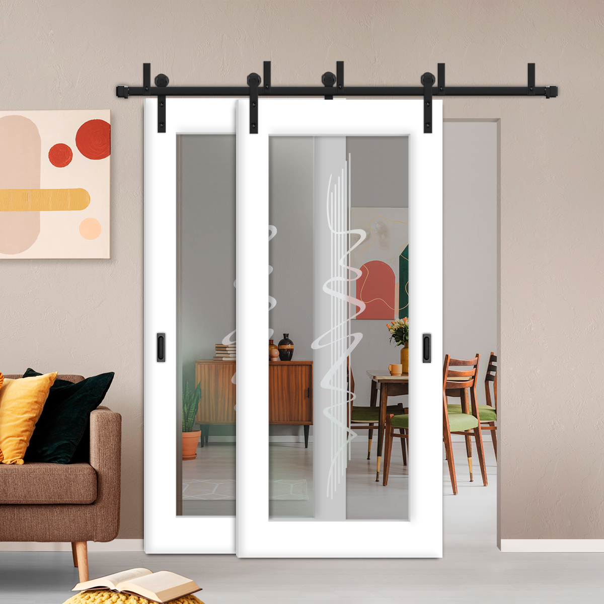 Sliding Barn Bypass Door (Model BGD-0019 Non-Private)