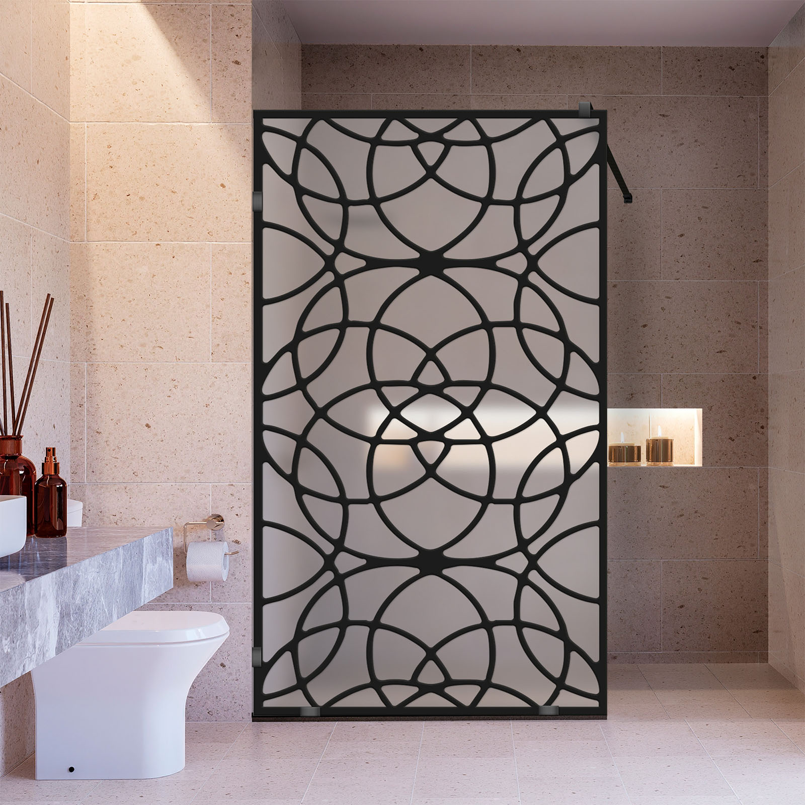 Frameless Fixed Shower Glass Panel FSS-4036