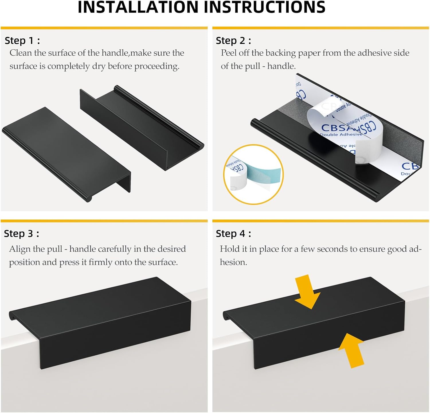 Elegant and Functional Adhesive Handles to Renovate Your Doors