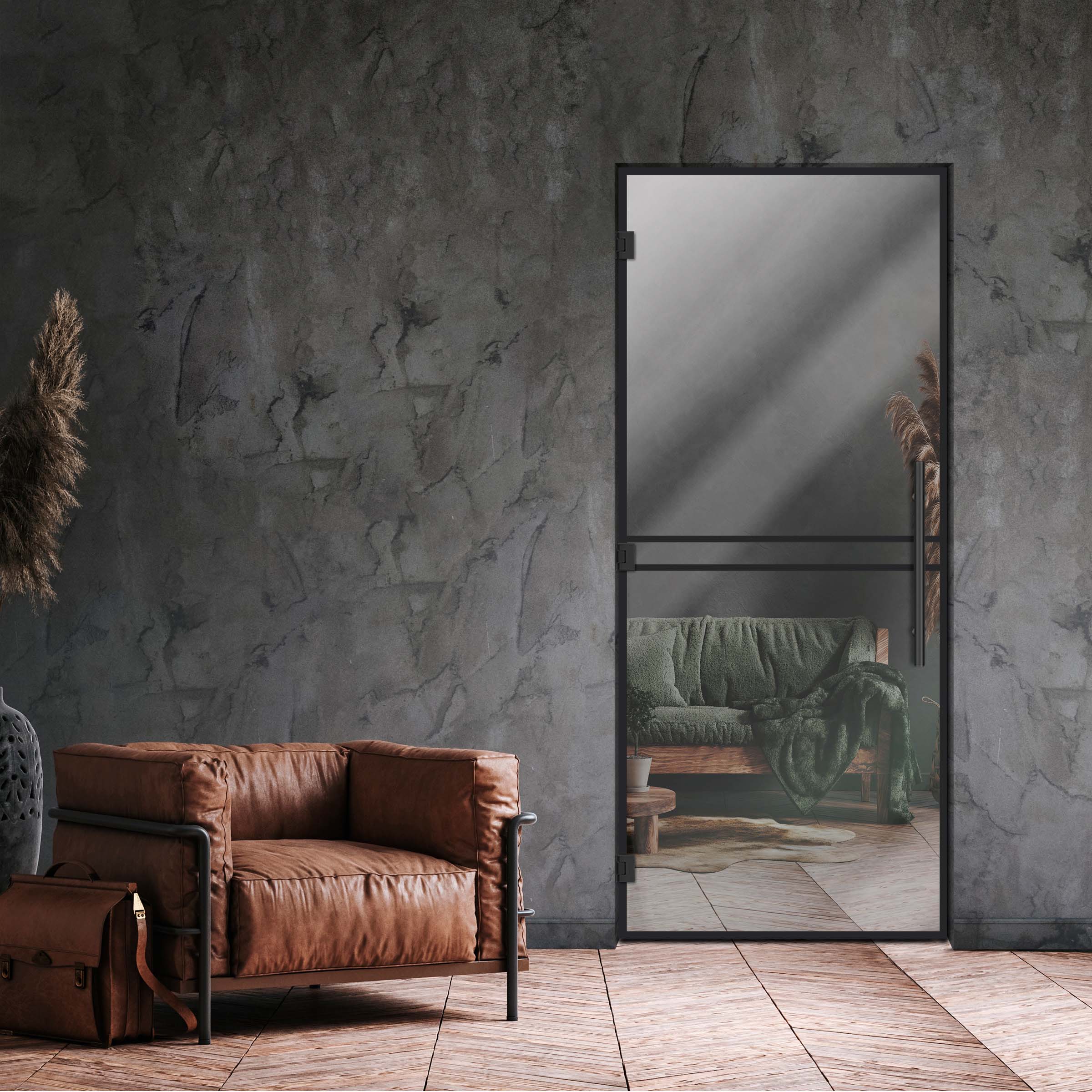 Swing Glass Door Industrial & Loft Style SD-4186