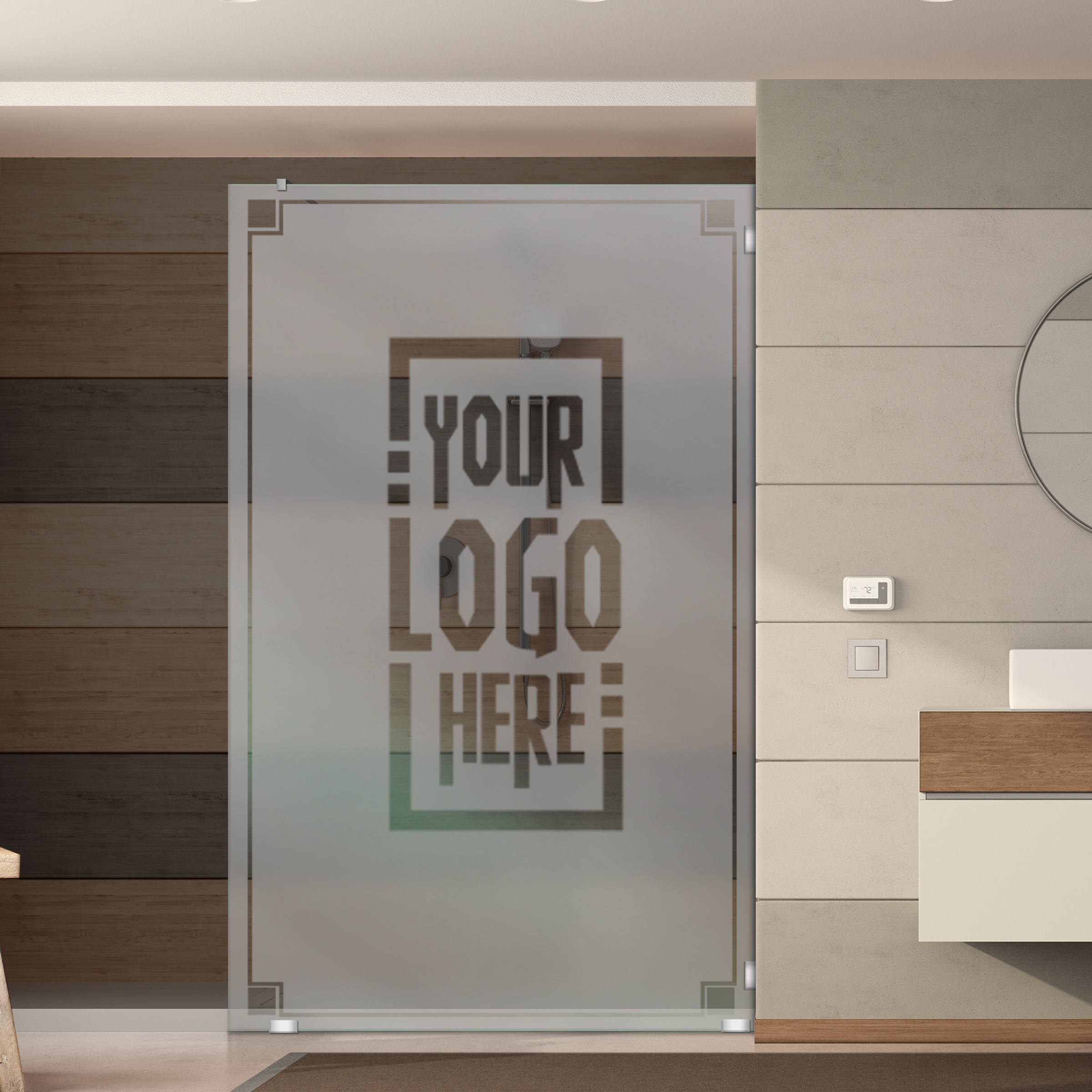 Frameless Fixed Shower Glass Panel Customized (With Your Logo) FSS-4031