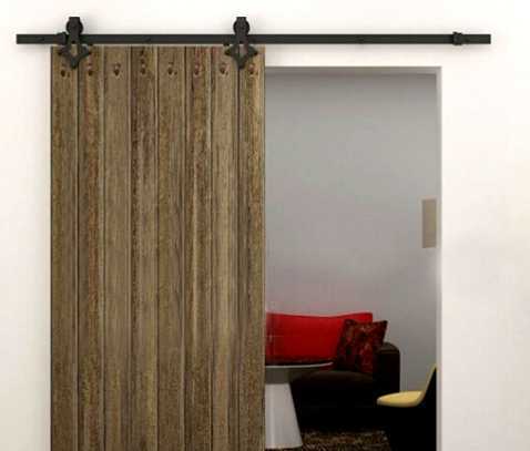 Carbon Steel Sliding Wood Barn Door Hardware Kit SH-CA-0773