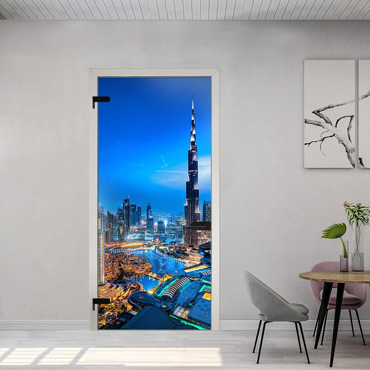 (Dubai) Digital Printing Hinged Glass Door DPHGD-6135