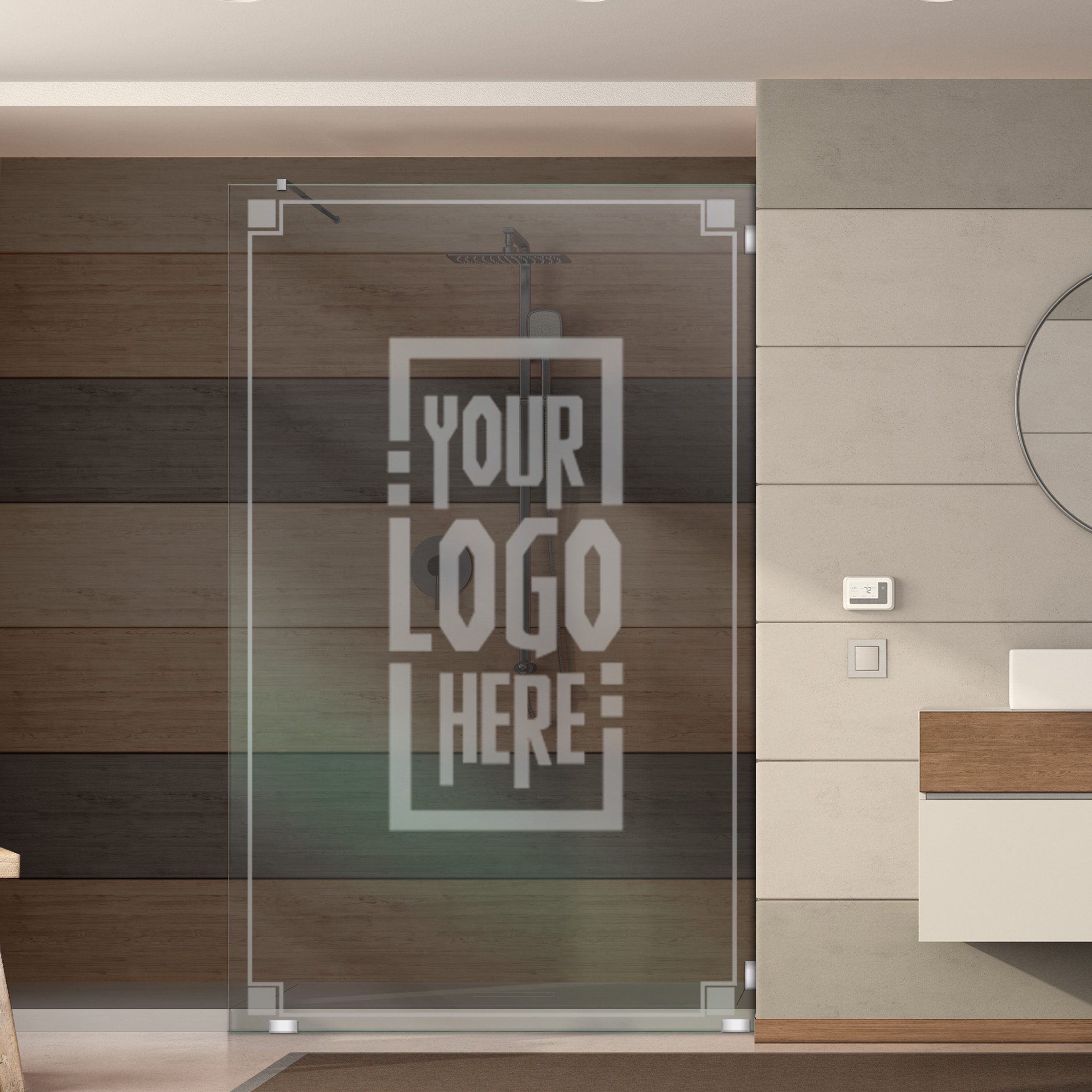 Frameless Fixed Shower Glass Panel Customized (With Your Logo) FSS-4031