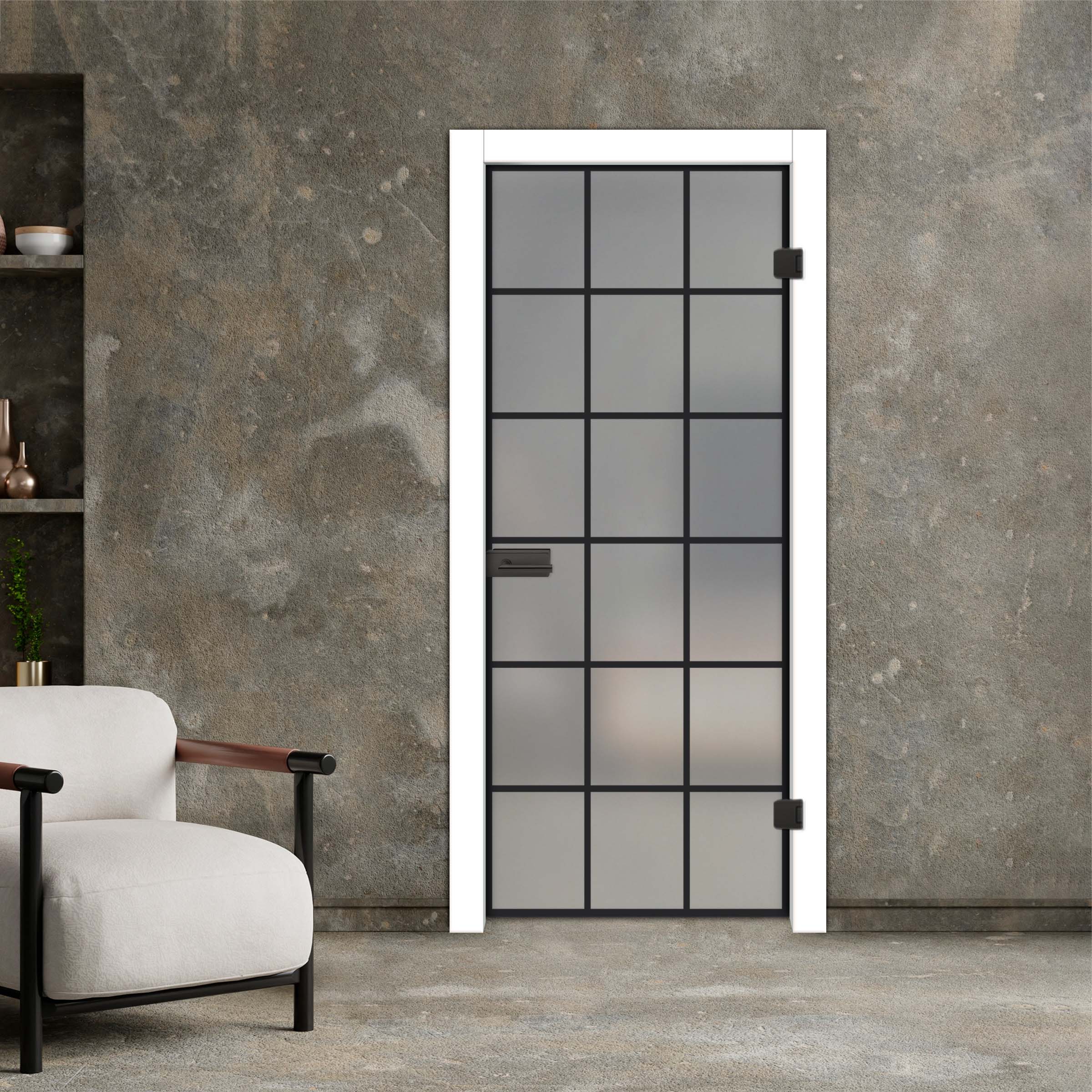 Industrial Style Frameless Hinged Glass Door IHGD-4211