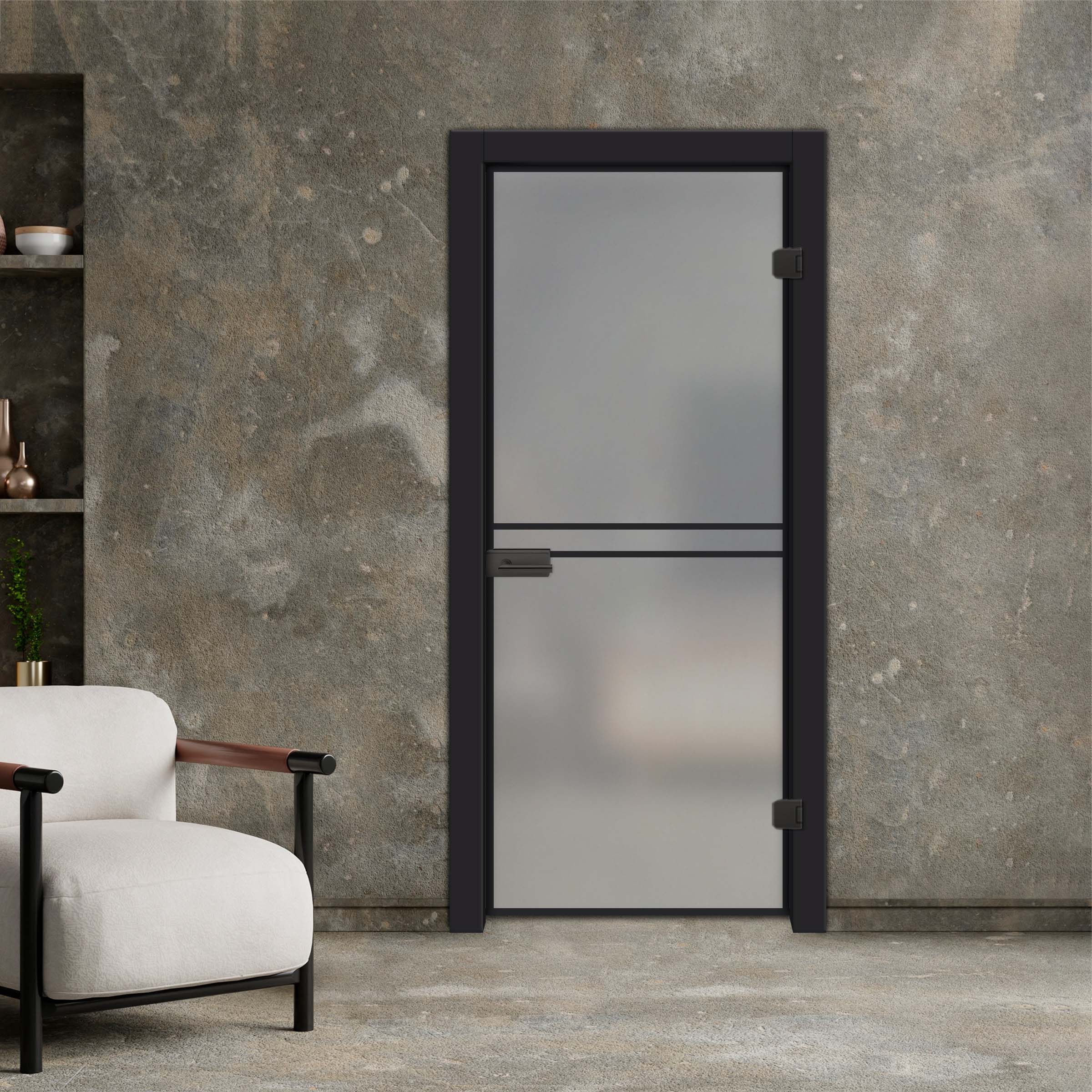 Industrial Style Frameless Hinged Glass Door IHGD-4216
