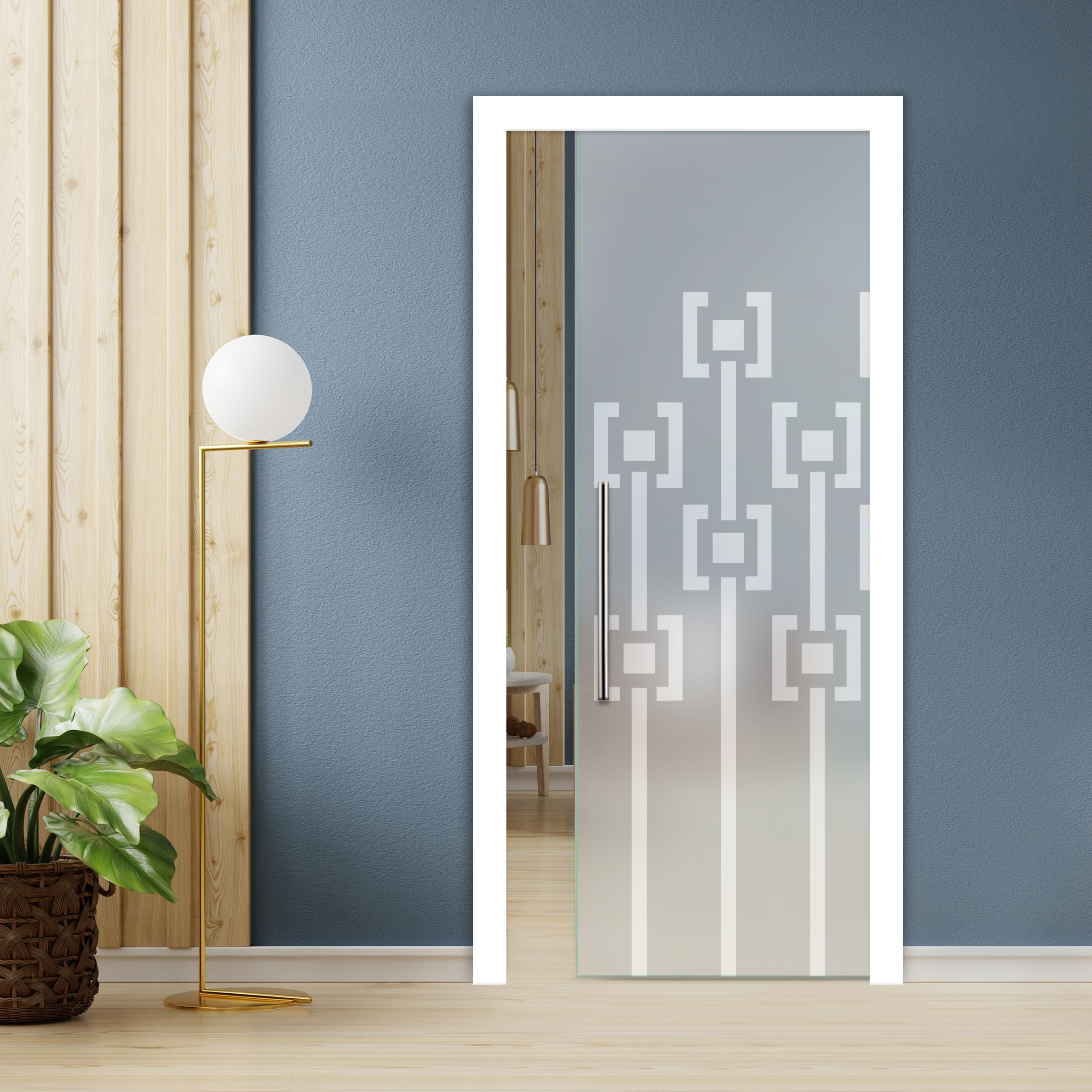 Pocket Glass Barn Door (Model PSGD-0005 Full-Private)