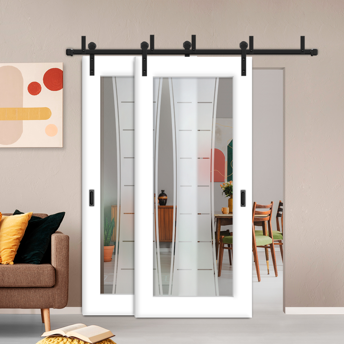 Sliding Barn Bypass Door (Model BGD-0003 Non-Private)