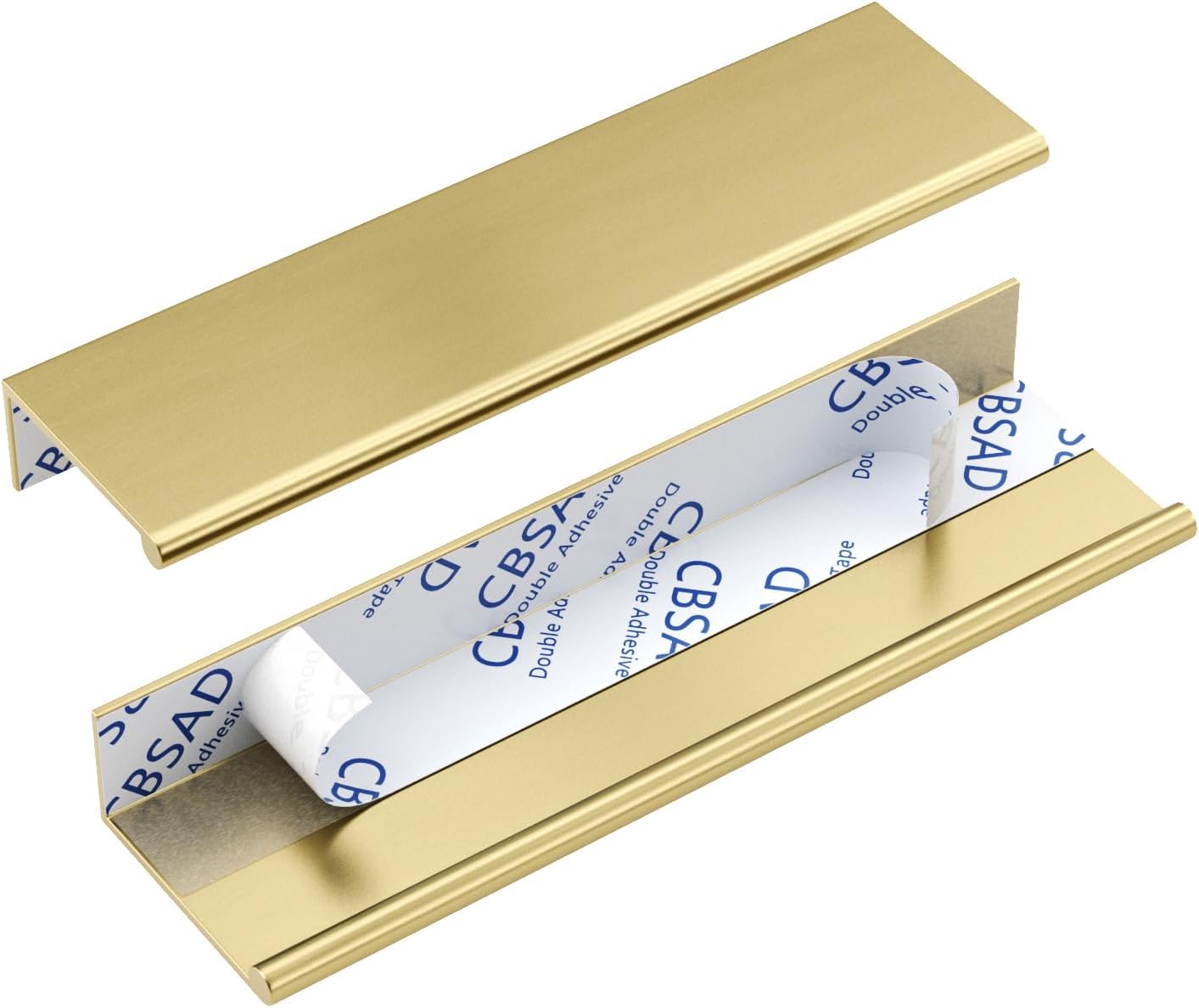 Adhesive Handles Brushed Gold Colored