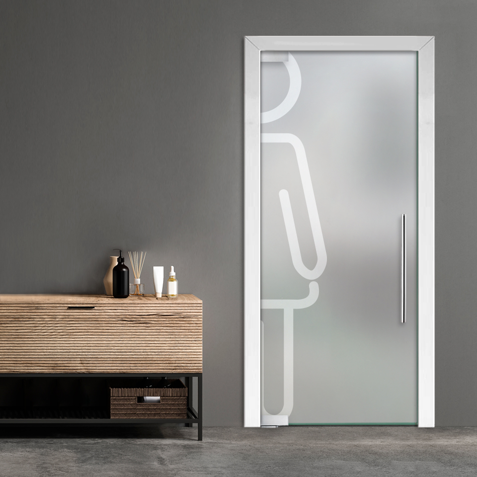 Restroom Women Pivot Glass Door