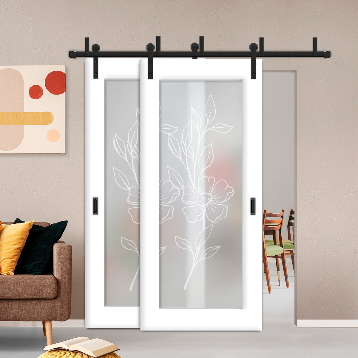Sliding Barn Bypass Door (Model BGD-0040 Full-Private)