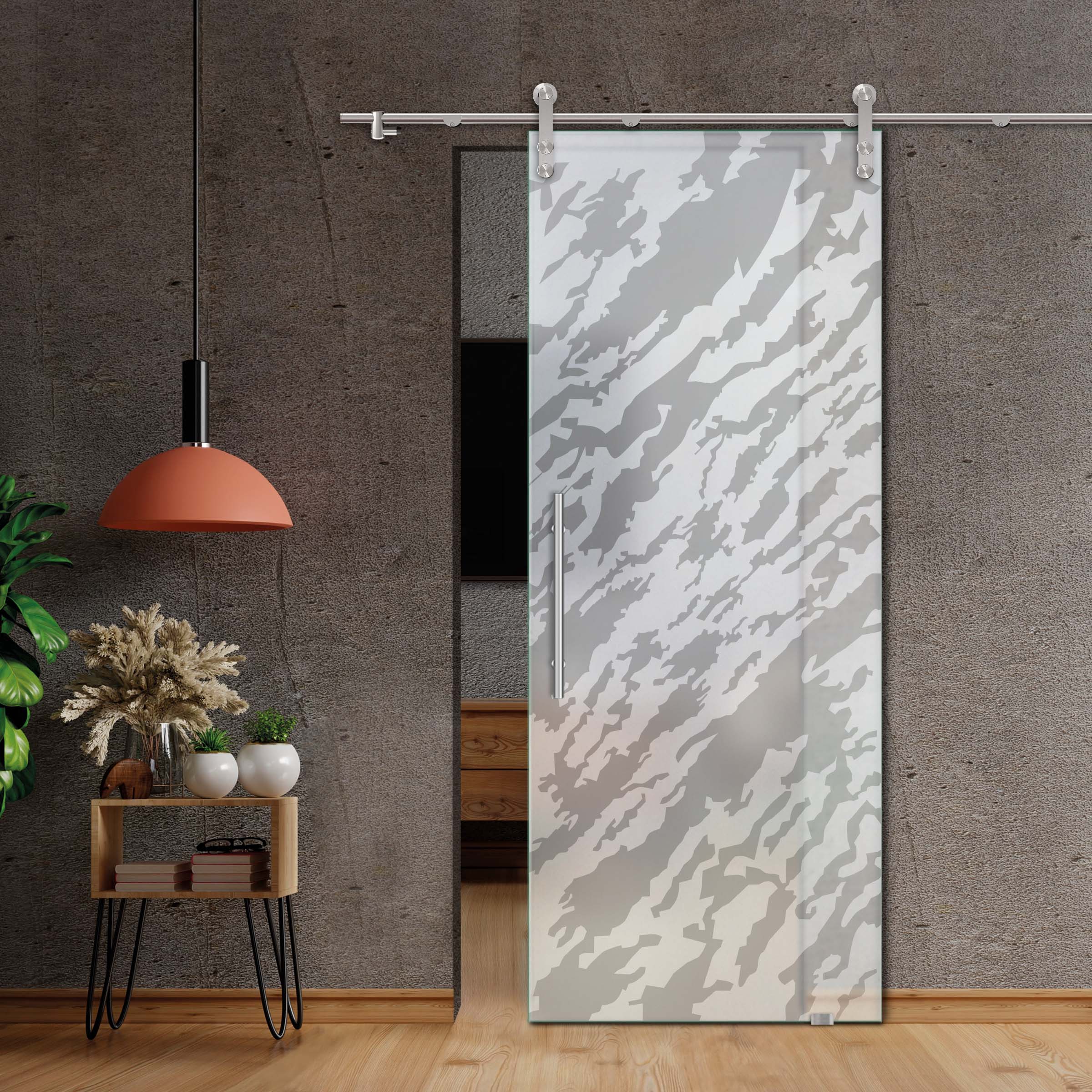 Sliding Glass Barn Door (Full-private)