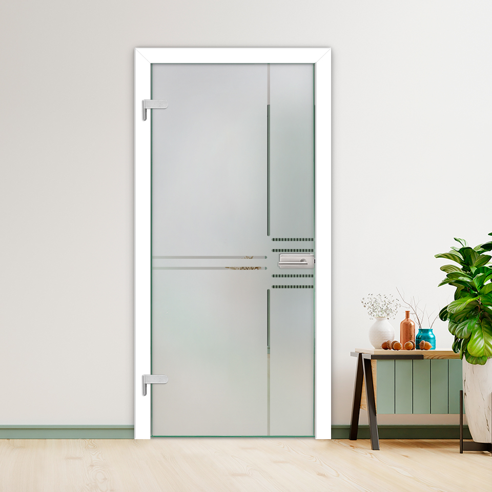 Hinged Glass Door (Model HGD-H+H-0016 Semi-Private)