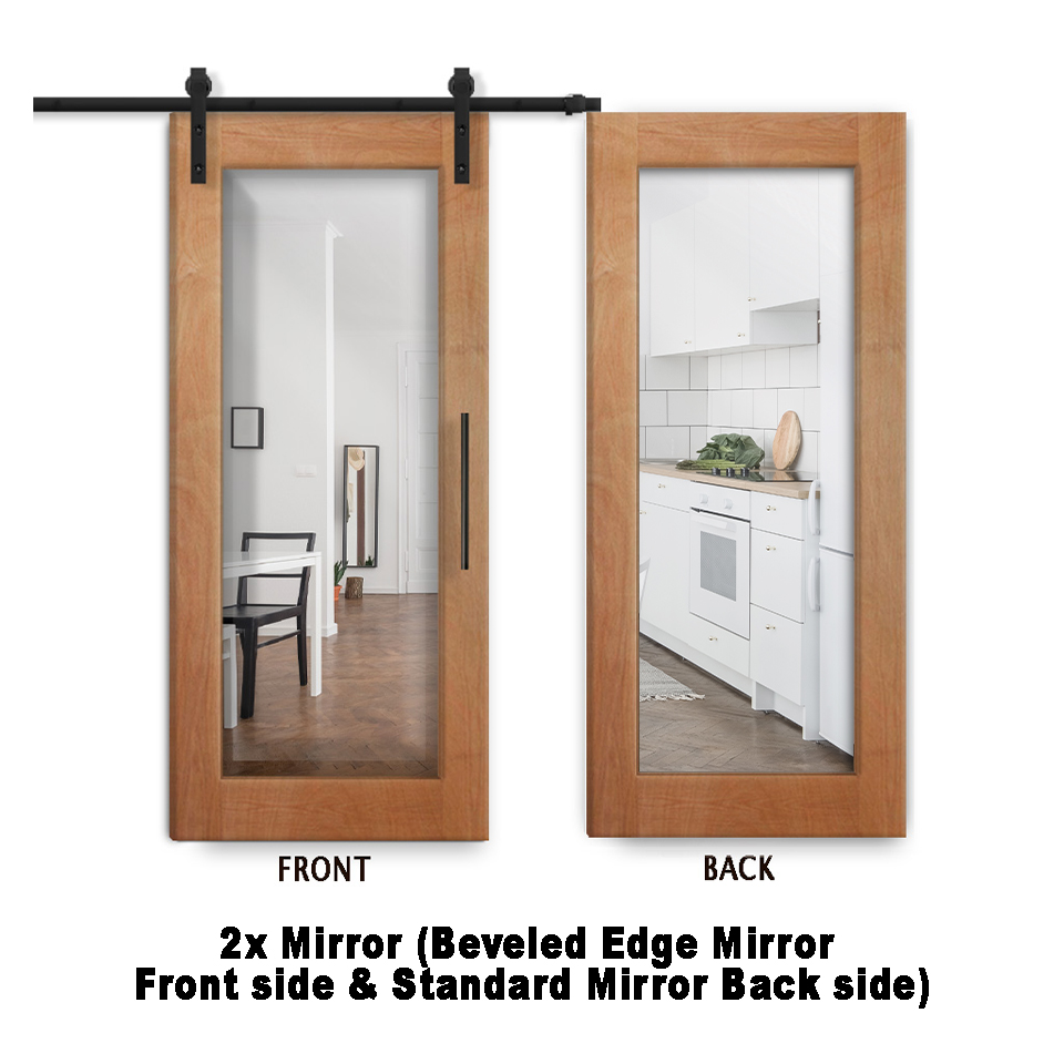 2 x Mirror (Beveled Edge Mirror Front Side / Standard Mirror Back Side)