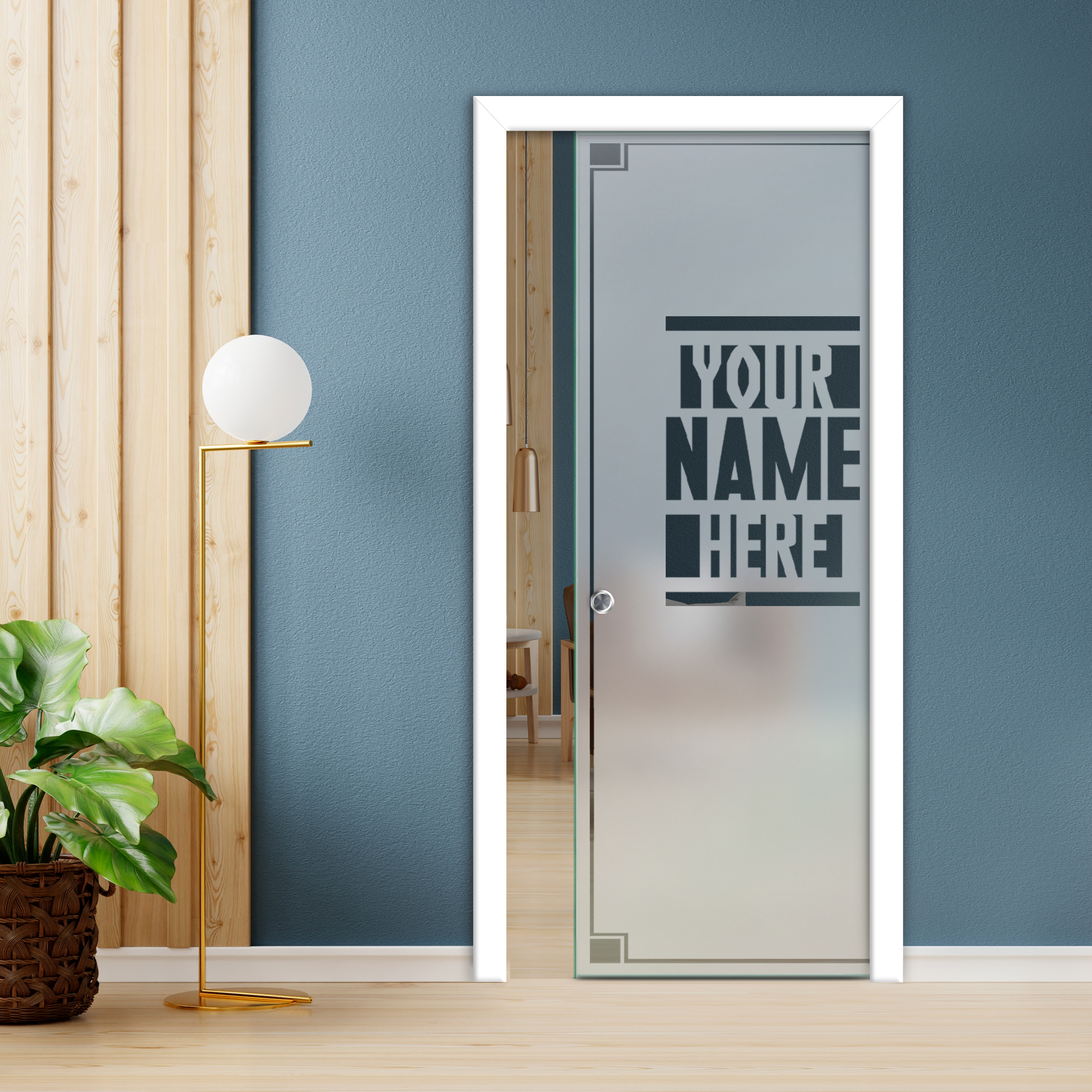 Pocket Sliding Glass Door (Semi-private) Recessed Grip