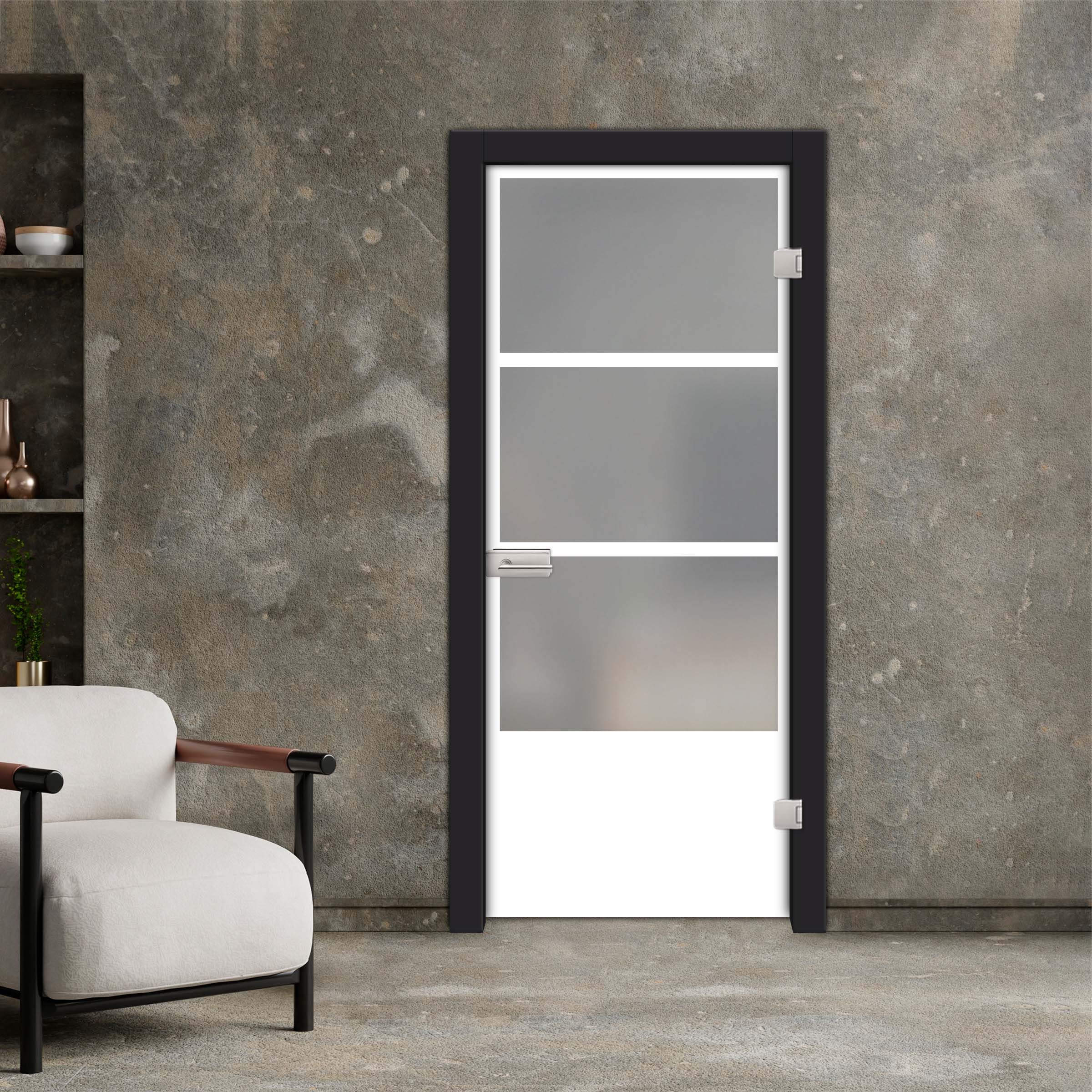 Frameless Industrial Style Hinged Glass Door IHGD-5406
