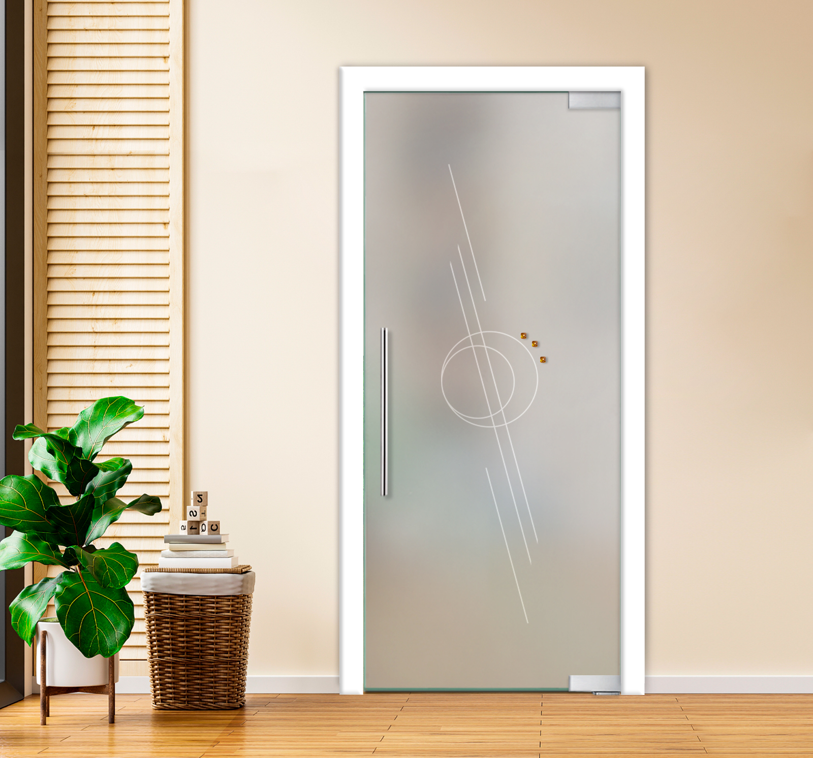 Pivot Glass Door (Model PD-0009 Full-Private) With T Handle 