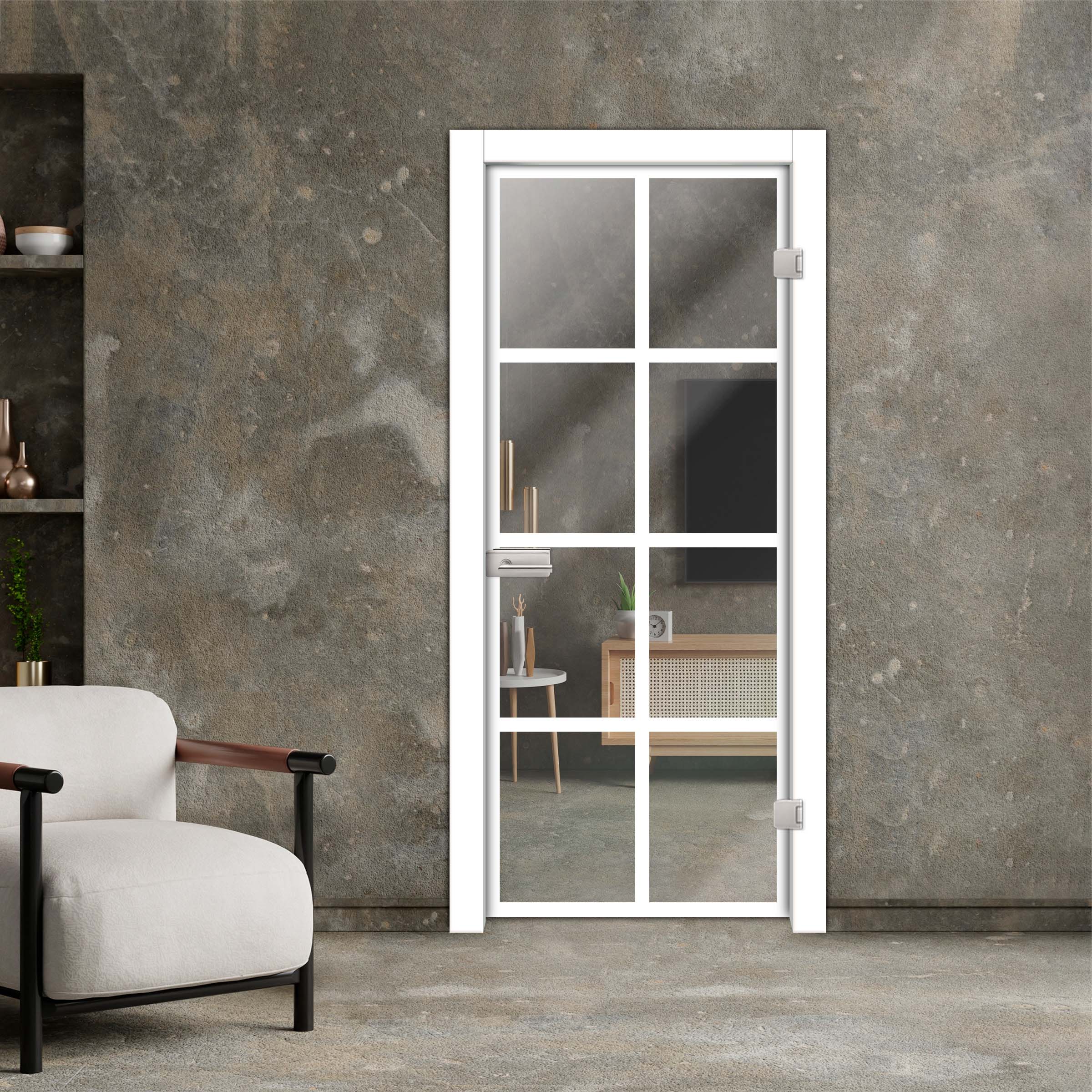 Frameless Industrial Style Hinged Glass Door IHGD-5405