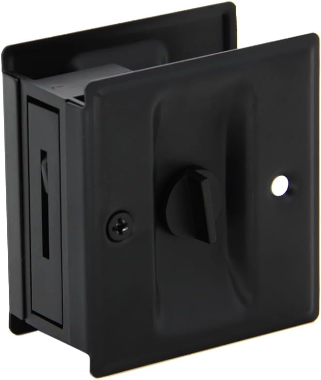 Black Carbon Lock For Wooden Pocket Door